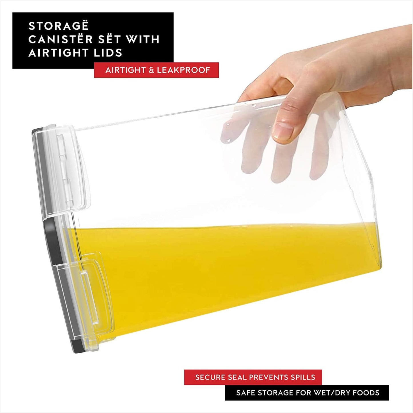 Airtight Food Storage Container Set - 6 Pieces 2.0L