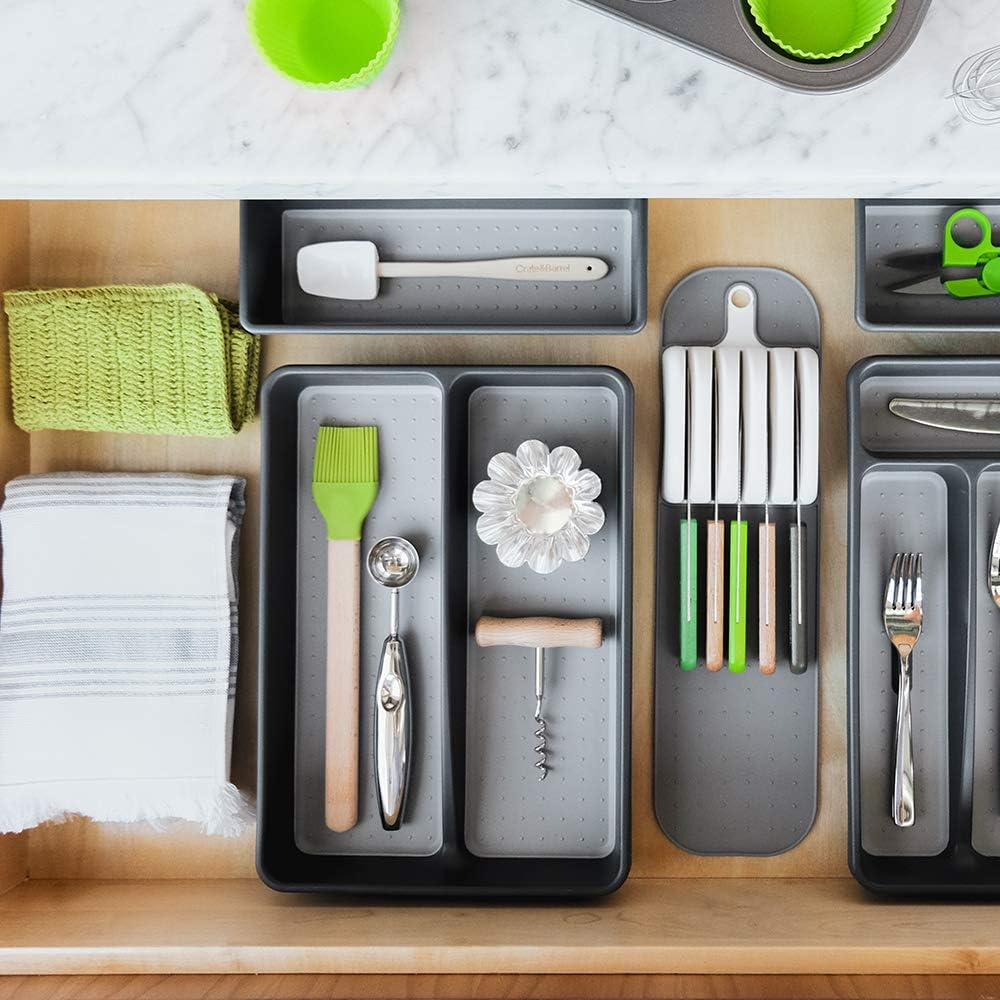 Premium Knife Mat, Soft-Grip Slot Organizer for 5 Knives