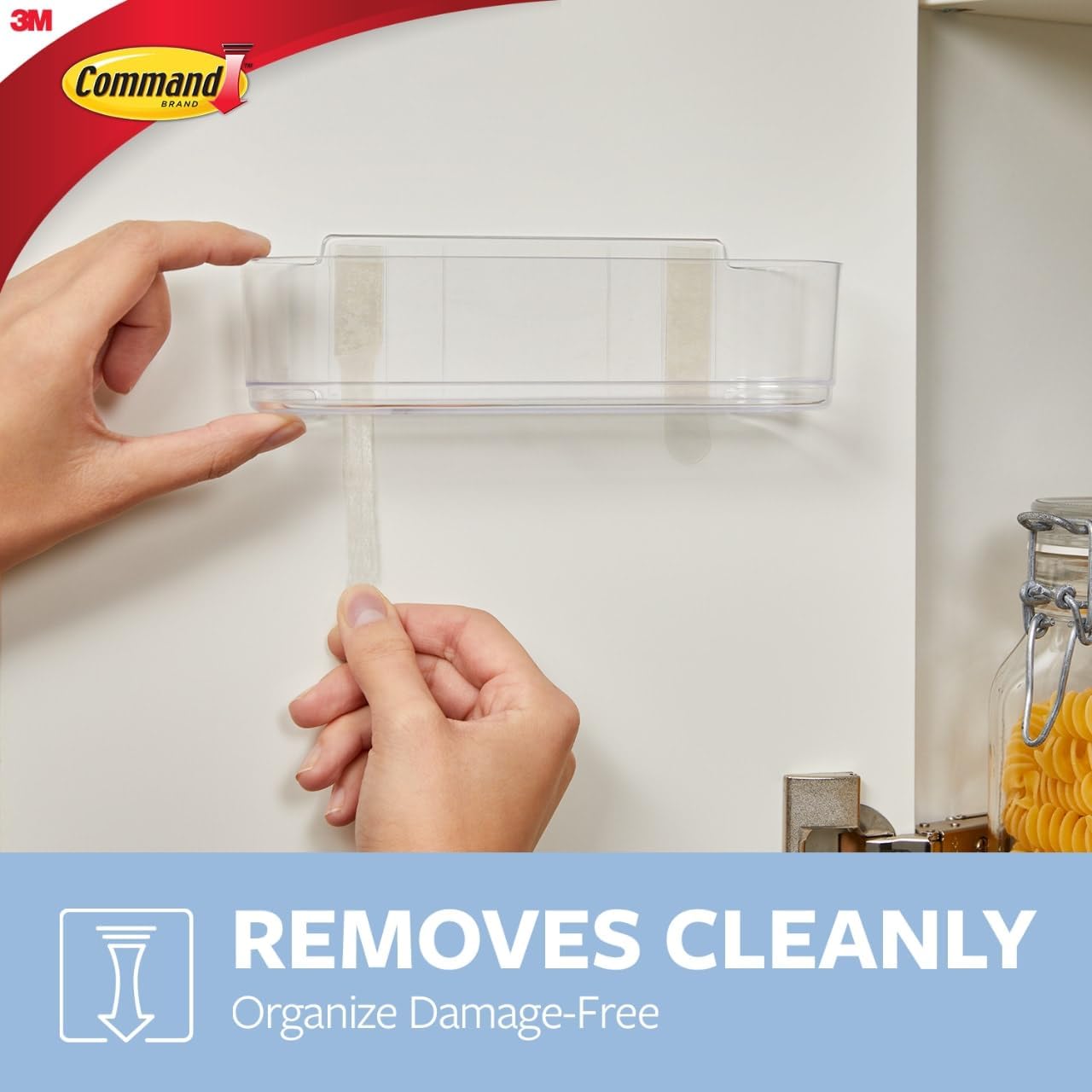 Large Caddy, Holds up to 4 lb, 8.6" x 3.1" x 3", 1 Caddy with 4 Strips