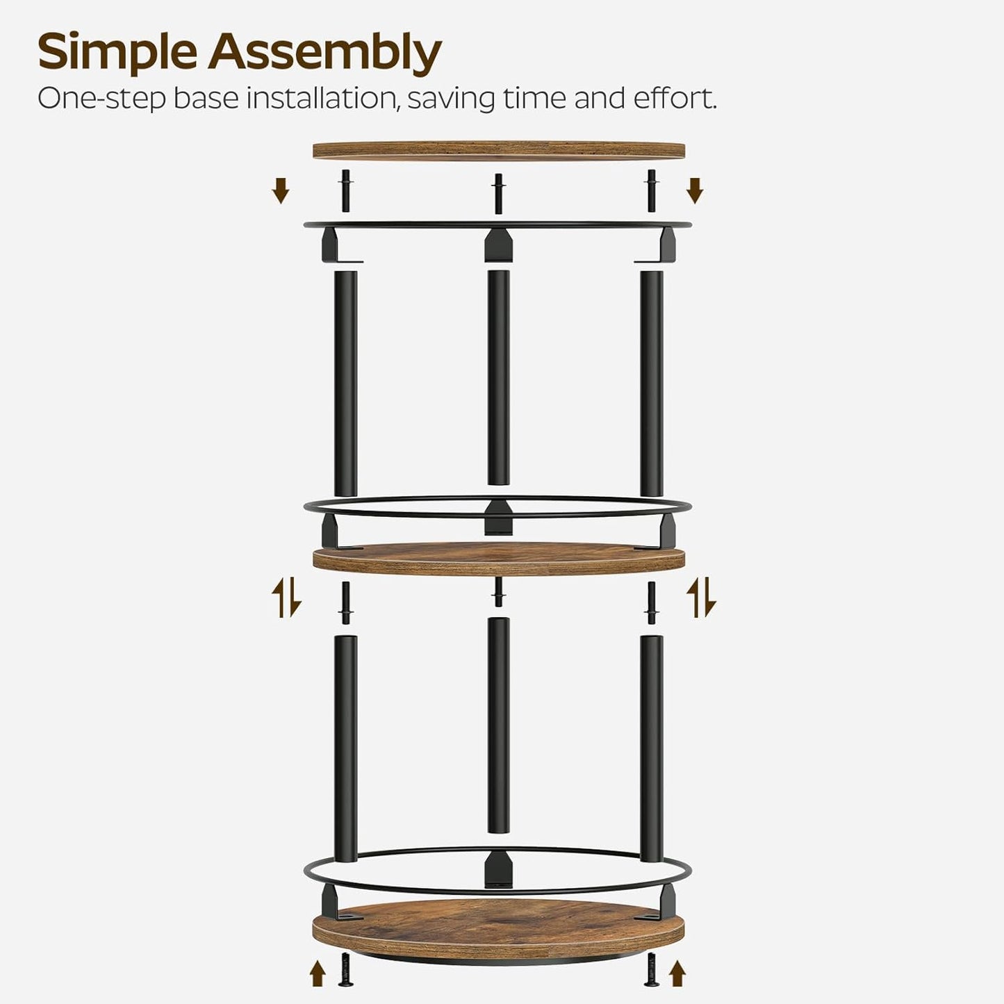 3-Tier Lazy Susan Organizer, Rotating Spice Rack, Spinning Organizer