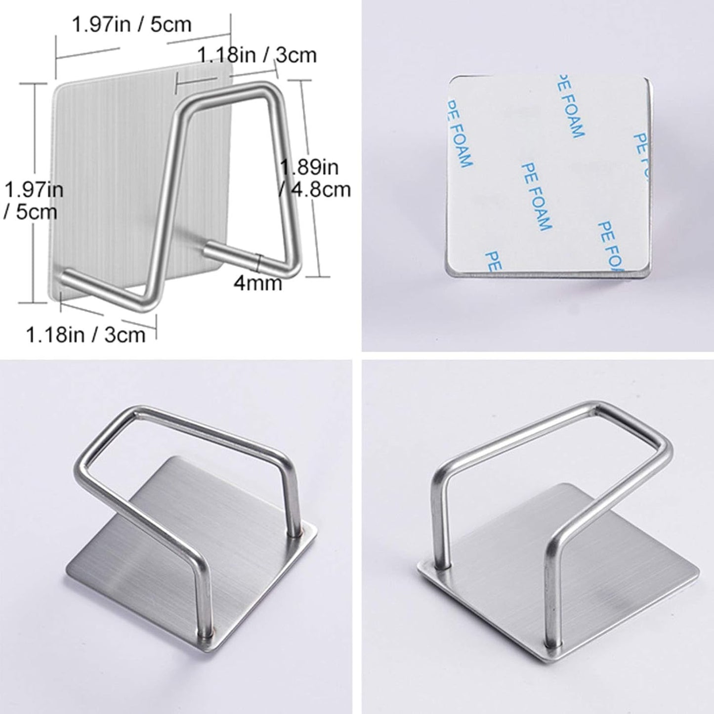 Adhesive Sponge Holder Sink Caddy for Kitchen Accessories
