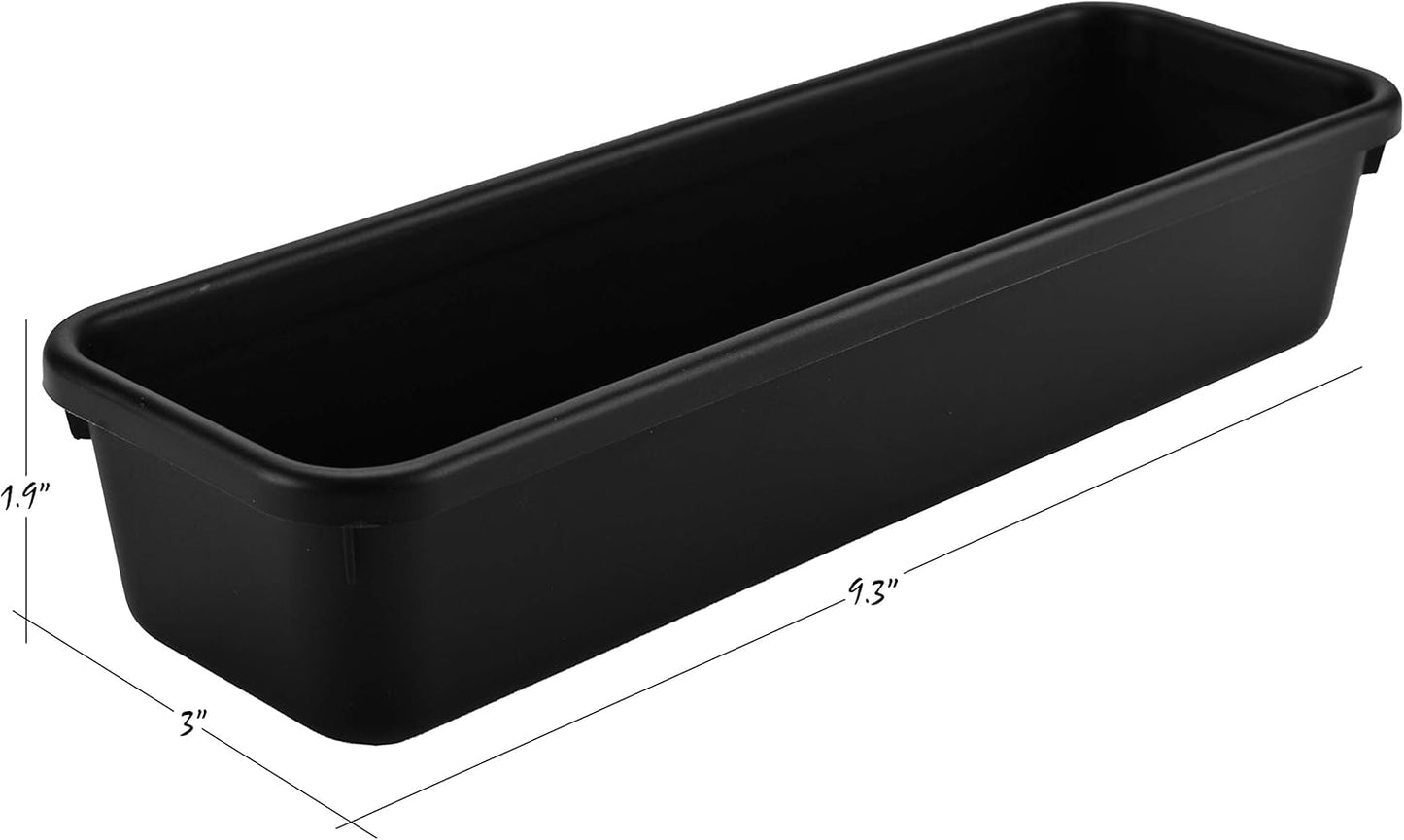 Interlocking Drawer Organizer Bins, Durable Plastic, Various Sizes for Custom Layout Design
