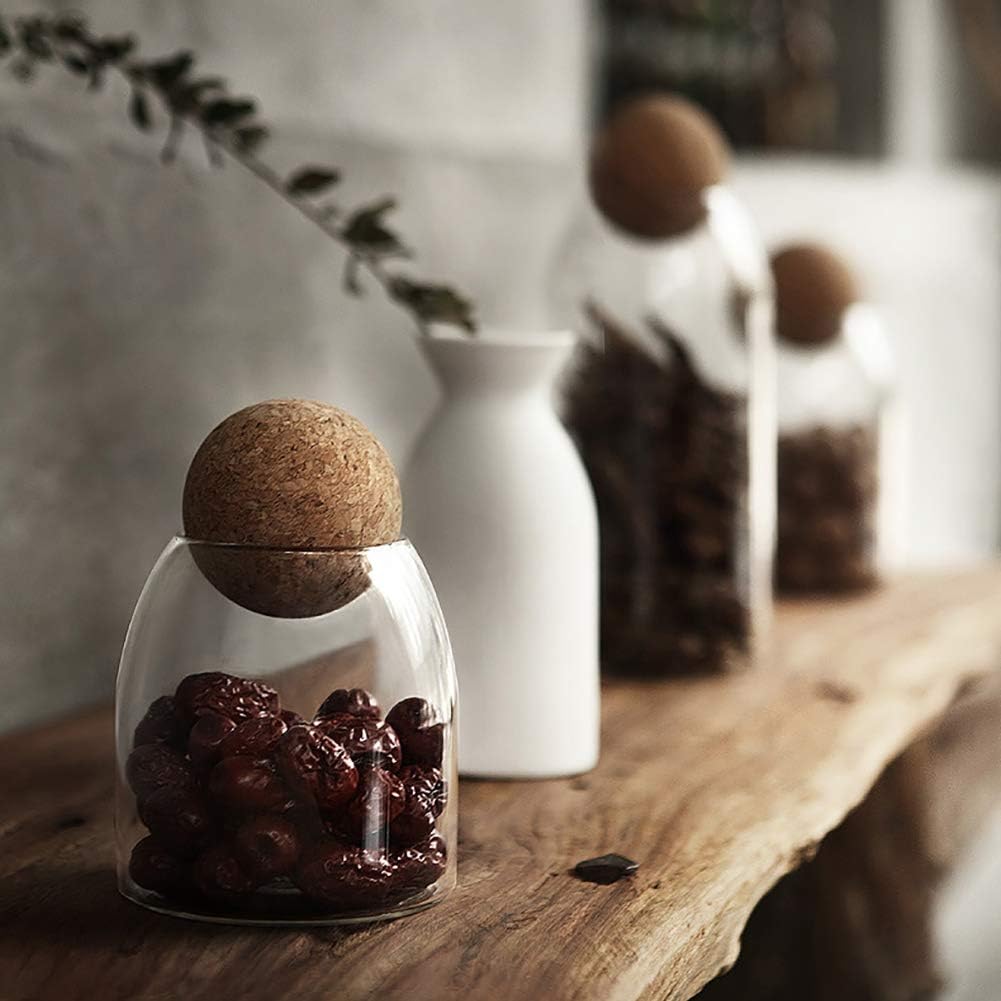 1200ML/40Oz Glass Storage Container with Ball Cork