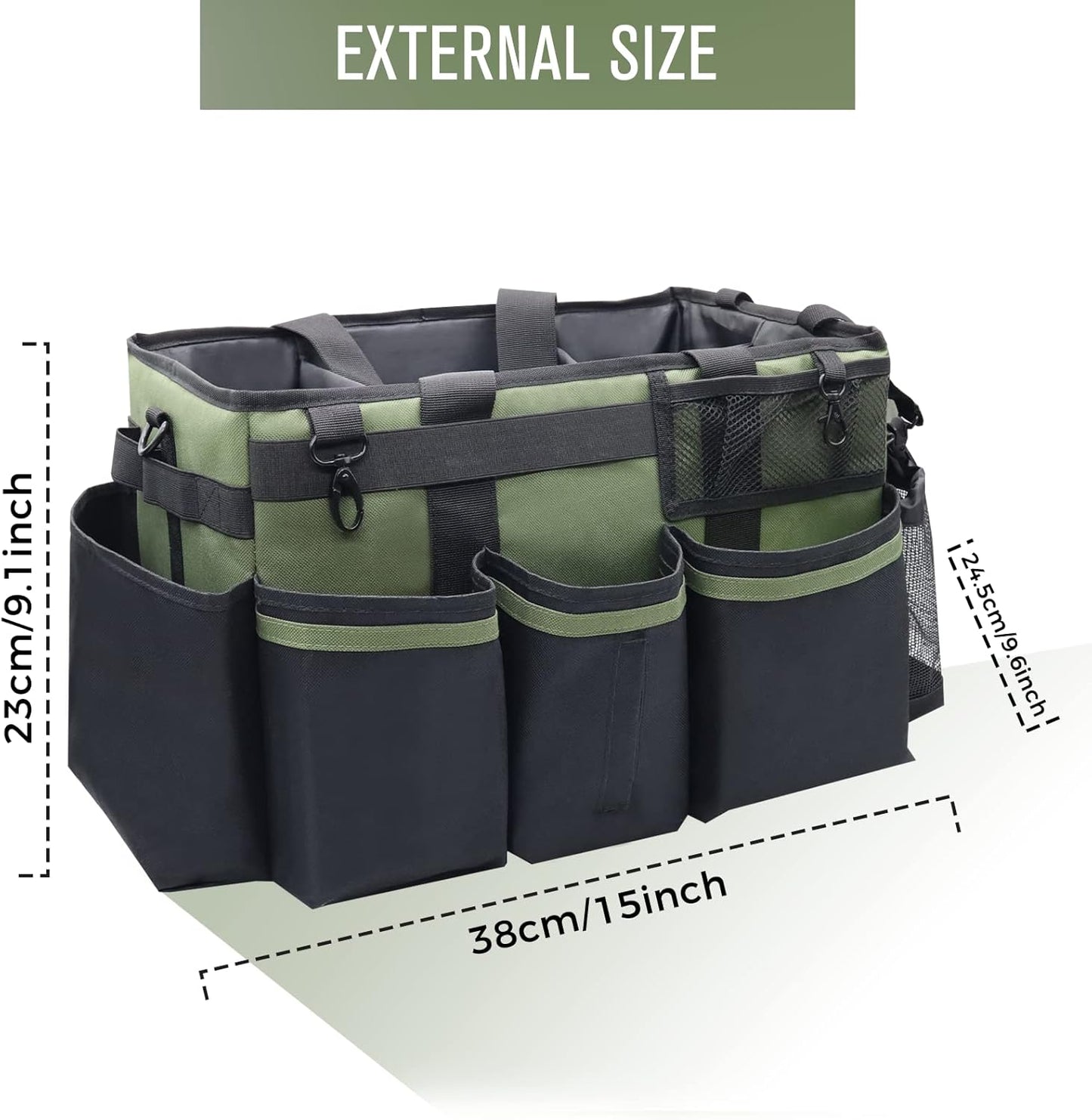 Wearable Cleaning Caddy Organizer with Handle & Shoulder Straps for Housekeepers