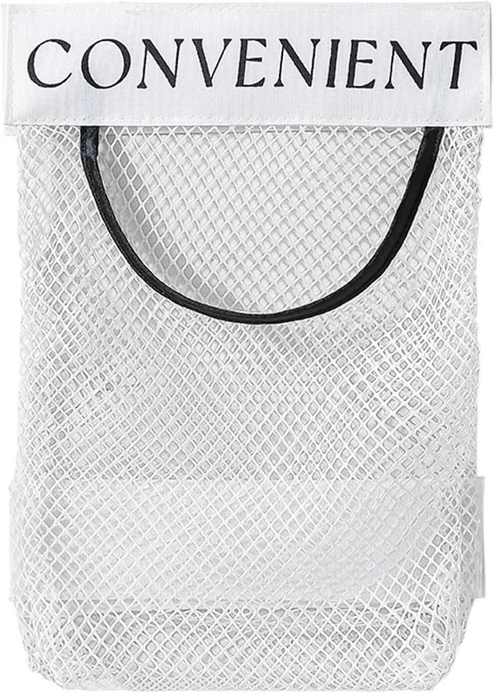 2 Pack Trash Bag Holder Dispenser Sticky Wall Mount Mesh Convenient Storage Organizer for Home Kitchen Grocery Plastic Shopping Garbage Bags Reusable Produce Tote Bag