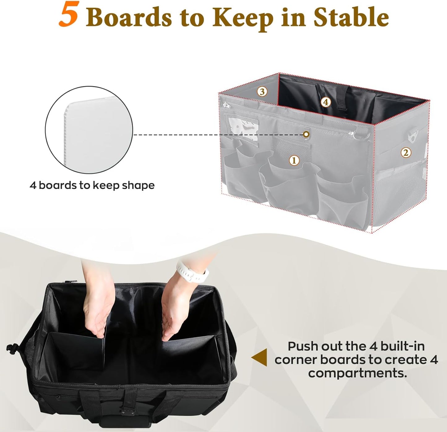 Rolling Cleaning Caddy Bag with Detachable Trolley