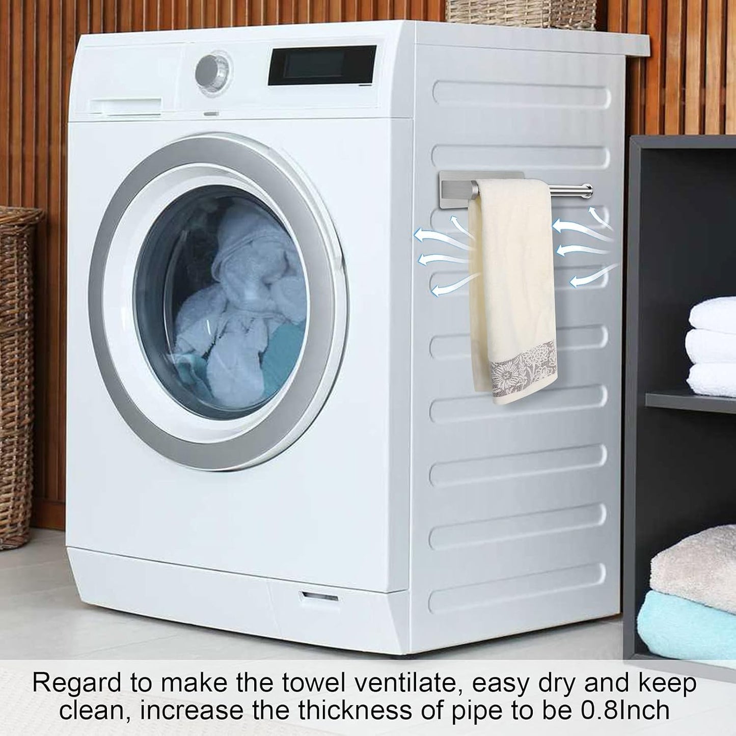 Paper Towel Holders Magnetic Steel Brushed Towel Roll Holders with Strong Magnetic Backing