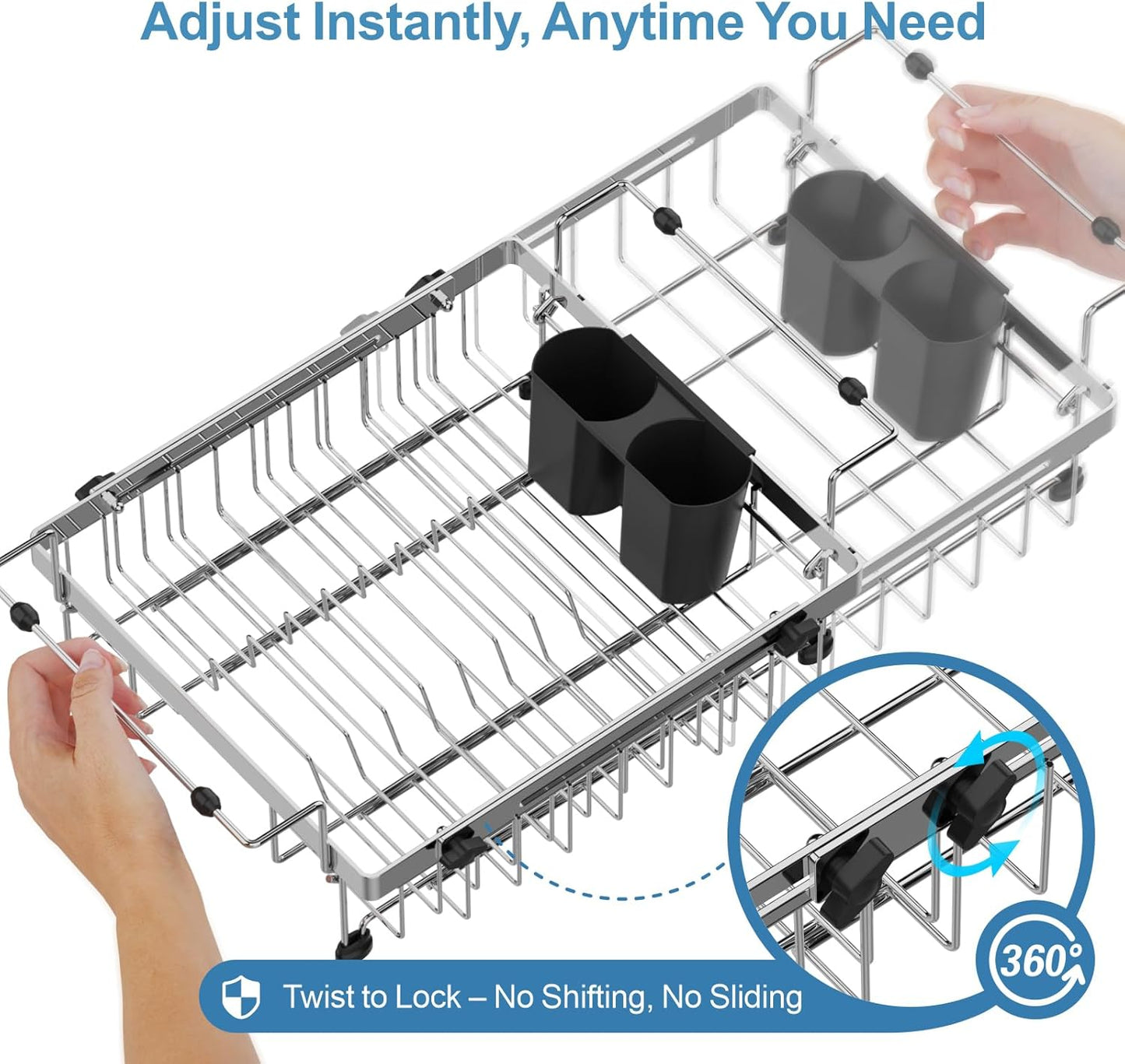 Expandable Over The Sink Dish Drying Rack
