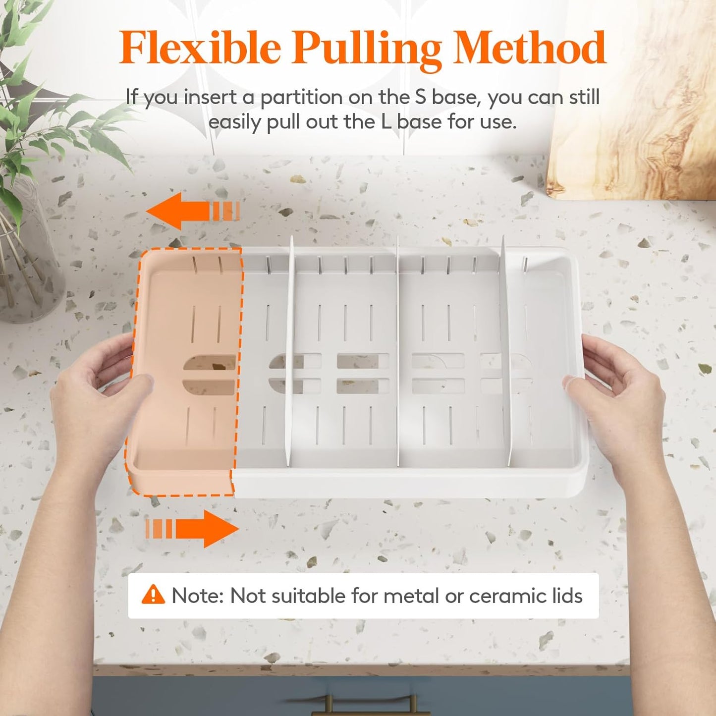 Kitchen Cabinet Organizer for Food Contanier Lid