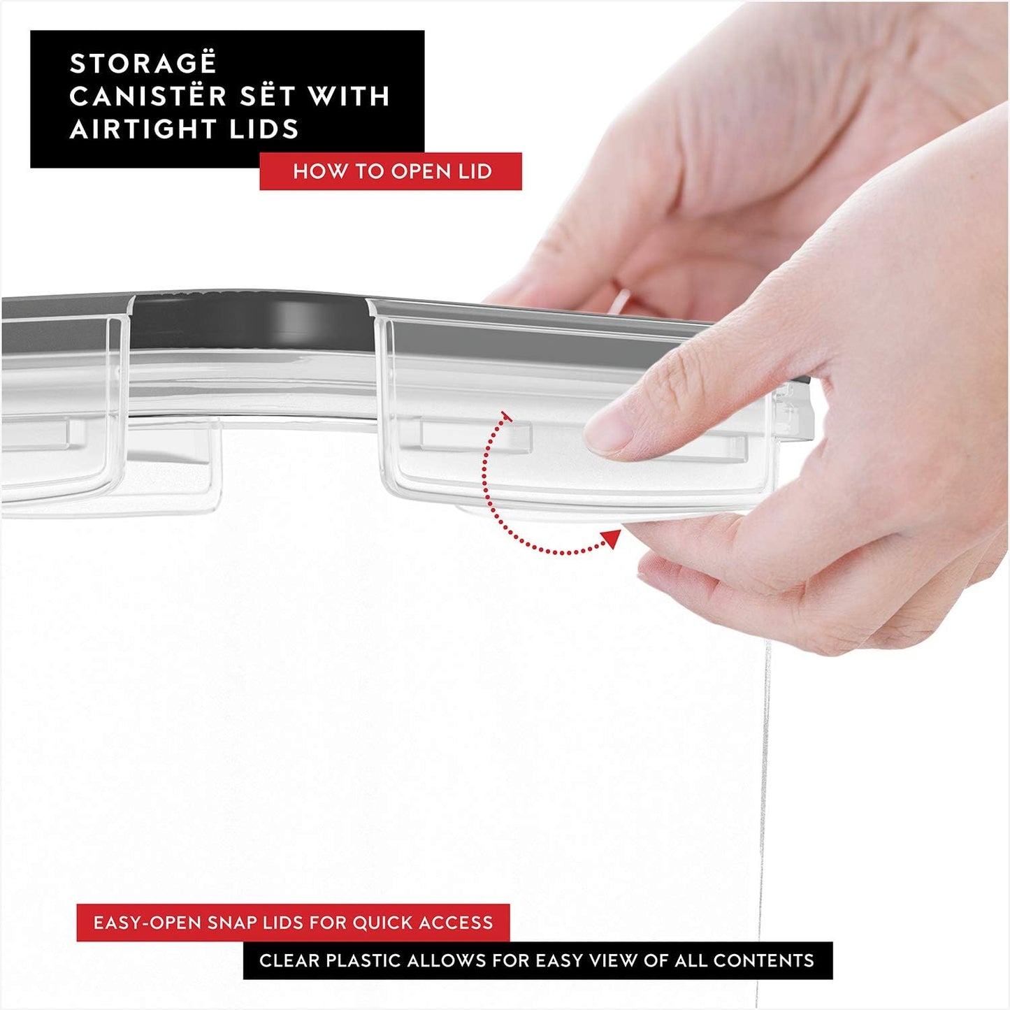 Flour Sugar Storage Containers Set of 4; 3.6L Plastic Airtight Food Storage Containers with Lids for Kitchen Pantry Organization and Storage - Dry Food Containers, Labels & Marker