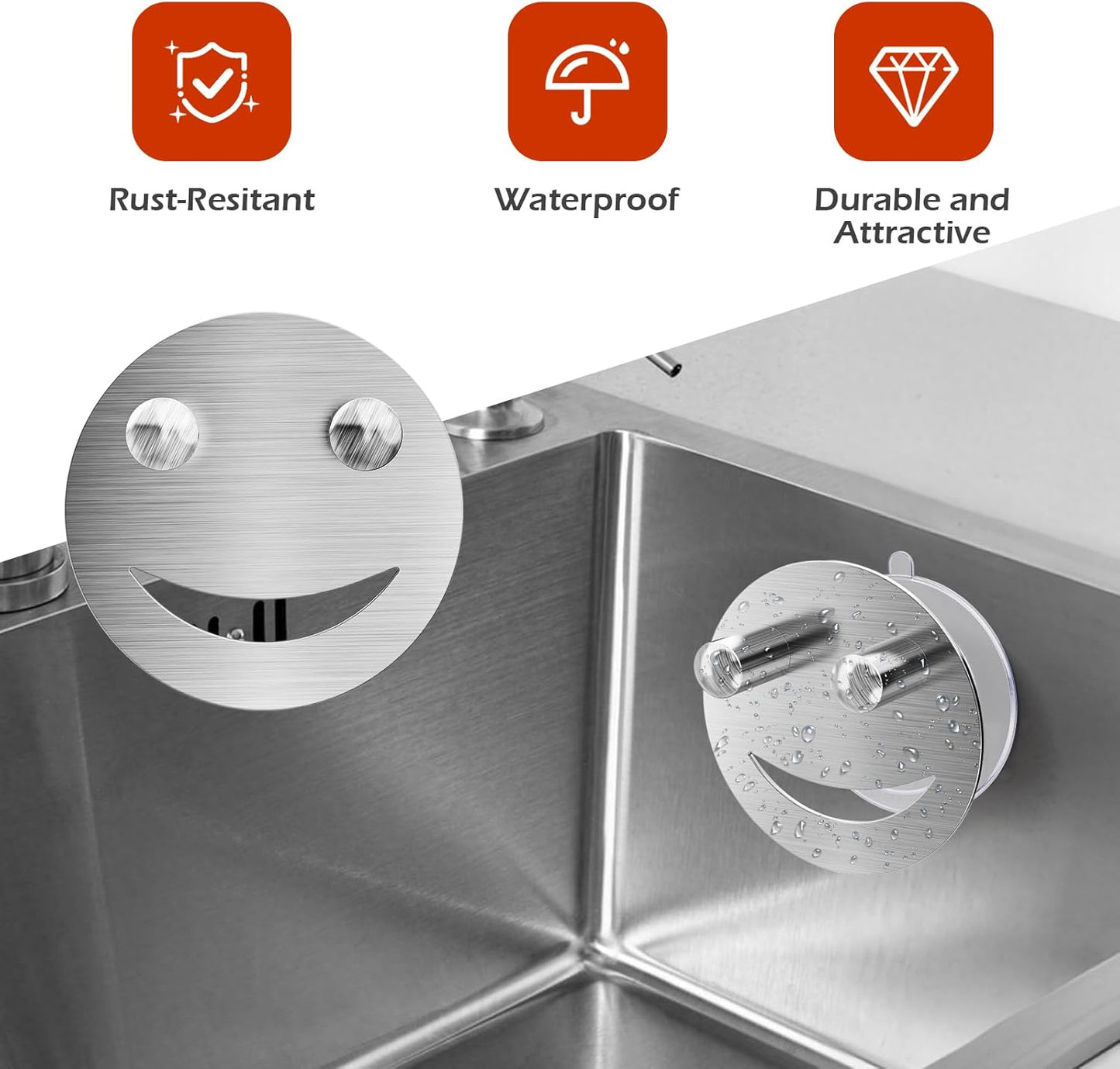 Stainless Steel Smiley Face Sponge Daddy Holder