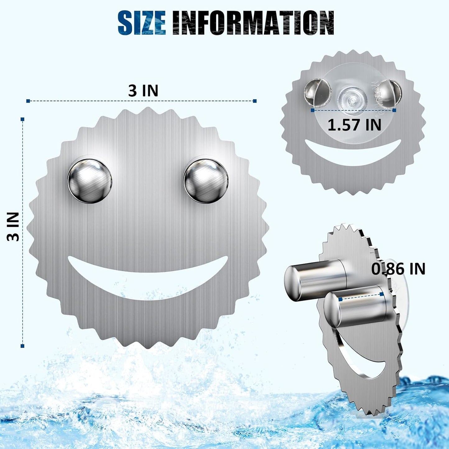 Stainless Steel Scrubber Smiley Face Dish Sponge Holder