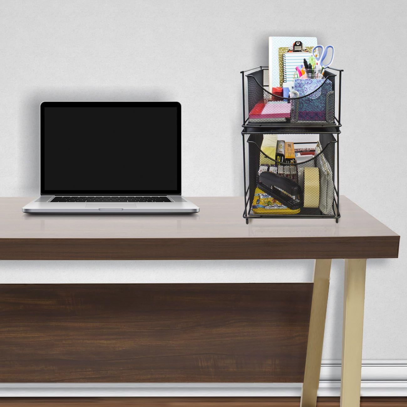 Sorbus® Cabinet Organizer Set — Mesh Storage Organizer with Pull Out Drawers—Ideal for Countertop