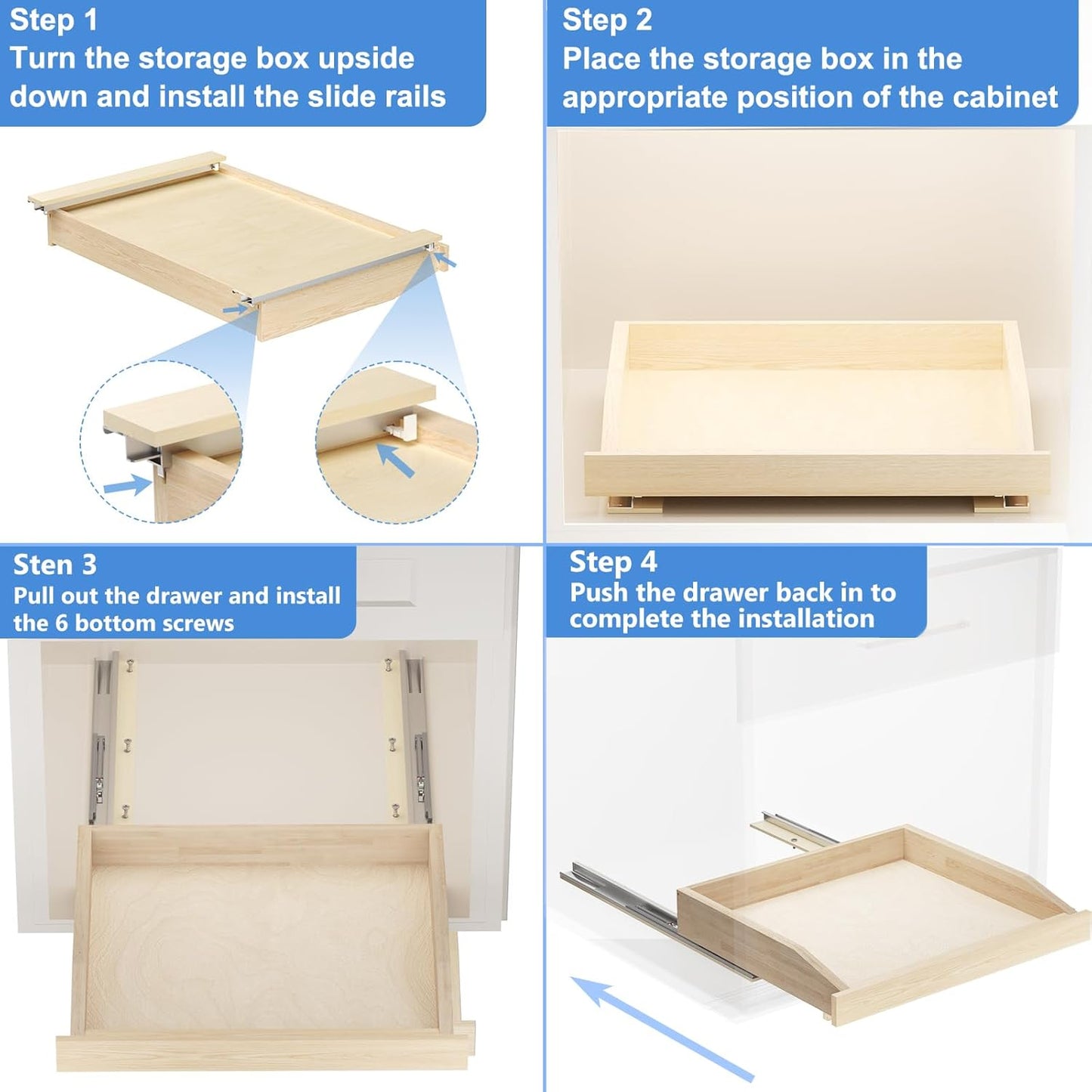 Pull Out Cabinet Organizer with Soft Close, 16-1/2" W x 21" D