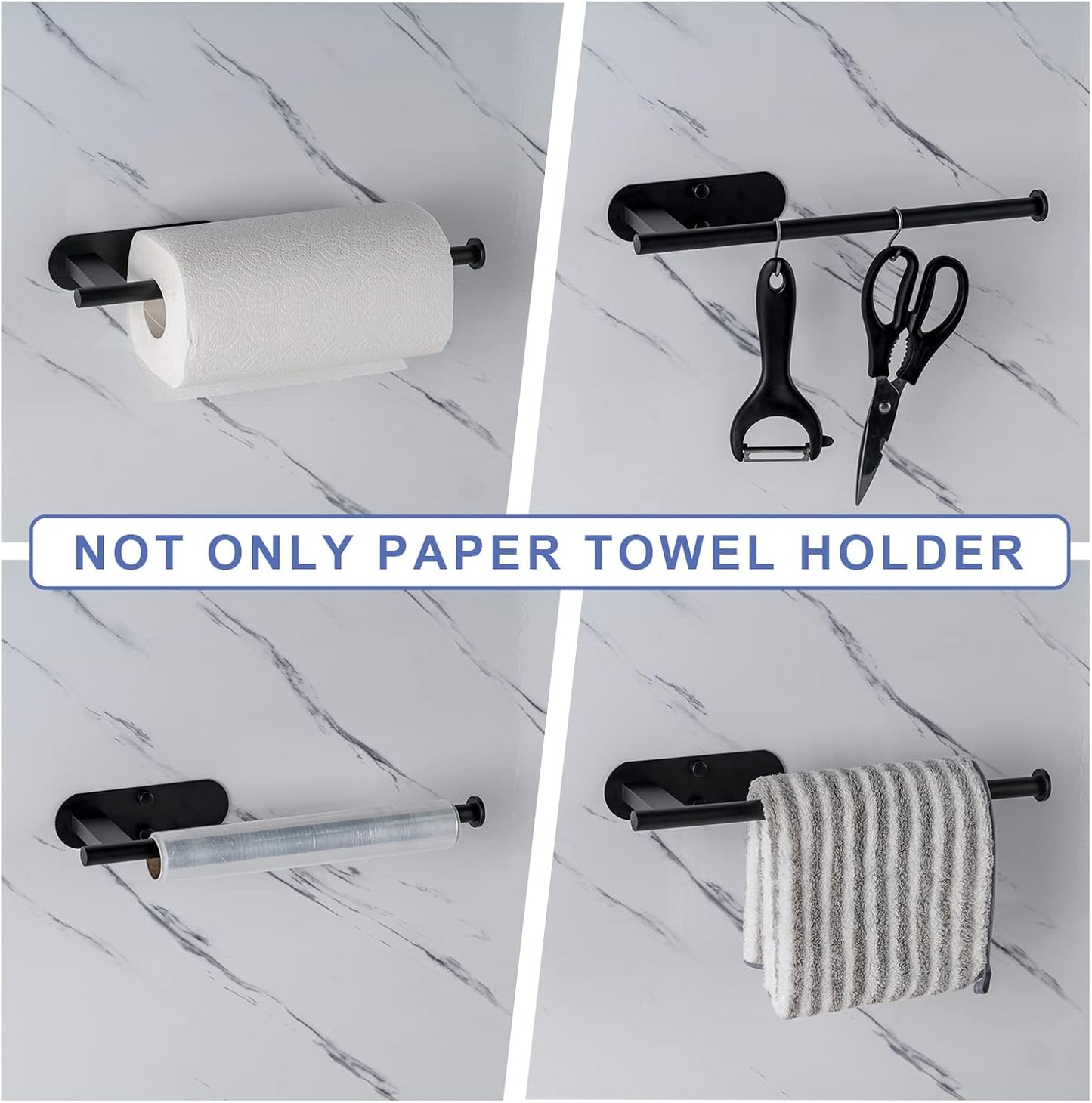 Paper Towel Holder, Upgrade SUS304 Stainless Steel Paper Towel Holder Under Cabinet