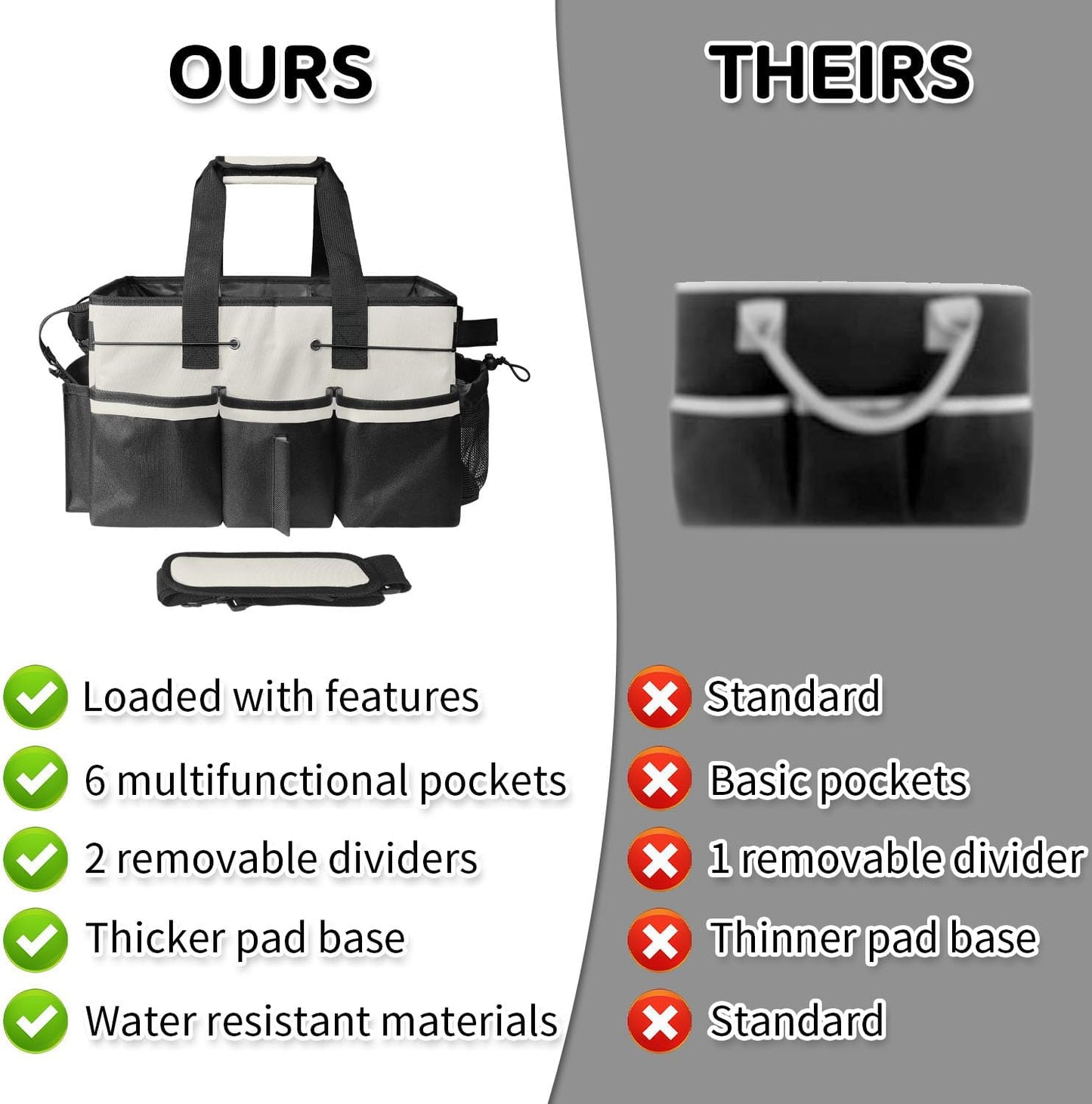 Cleaning Caddy Bag Wearable, Cleaning Caddy Supplies Organizer with Handle