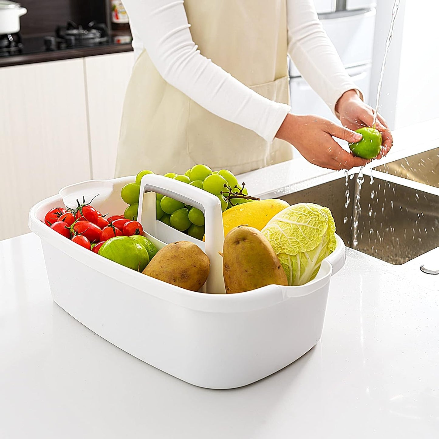 Multi-Purpose Plastic Cleaning Caddy with Handle