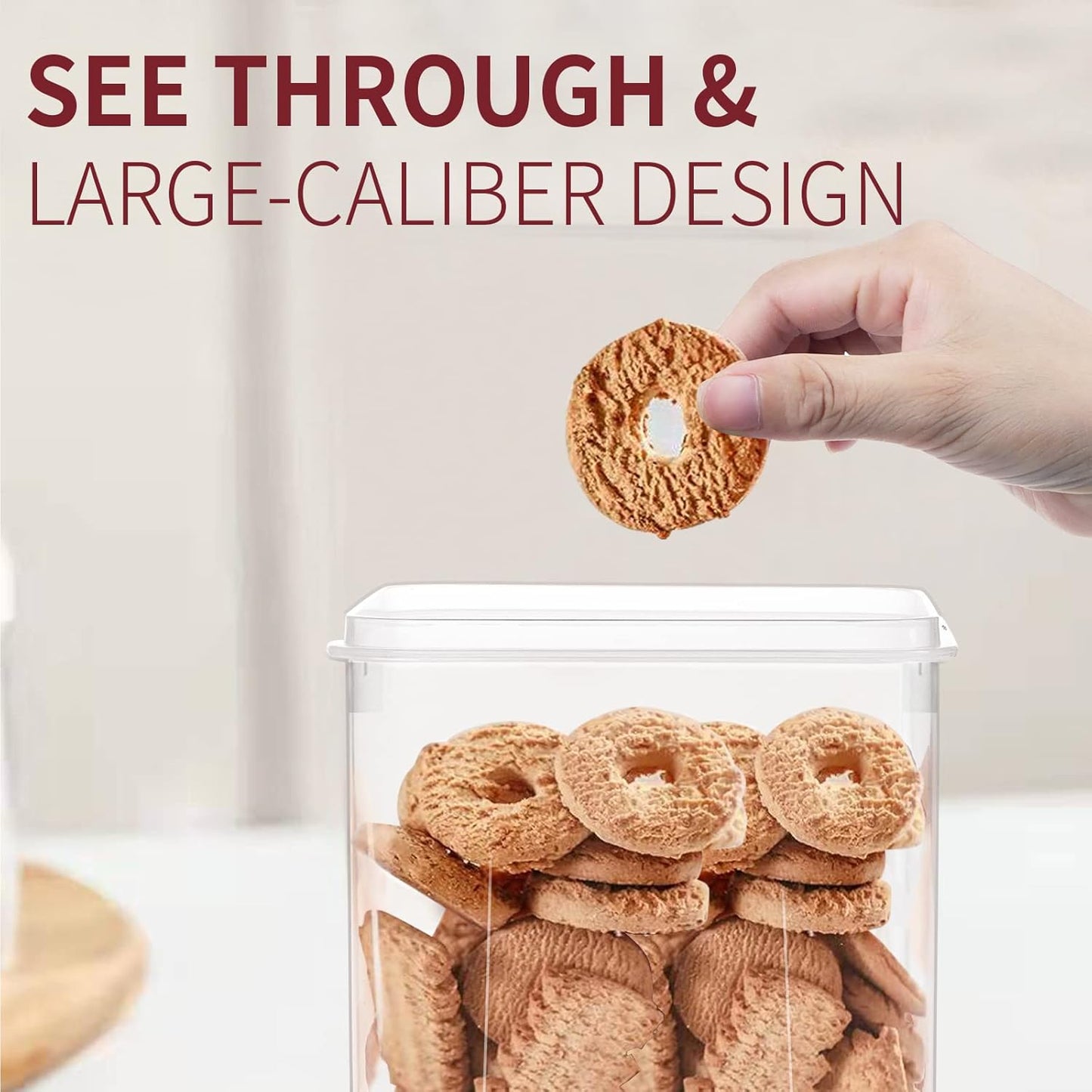 Large Airtight Food Storage Containers with Lids, 10PCS Plastic Cereal Storage Containers