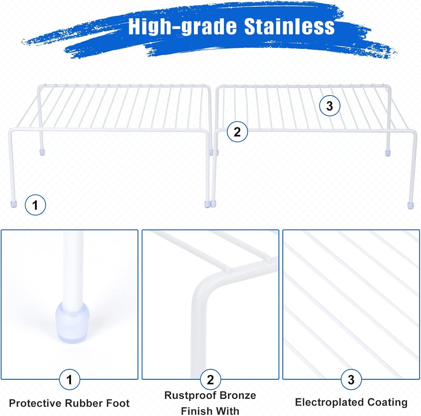 Medium (13.1 x 10.2 Inch) Cabinet Storage Shelf Rack, Shelves,Kitchen Counter and Cabinet Shelf