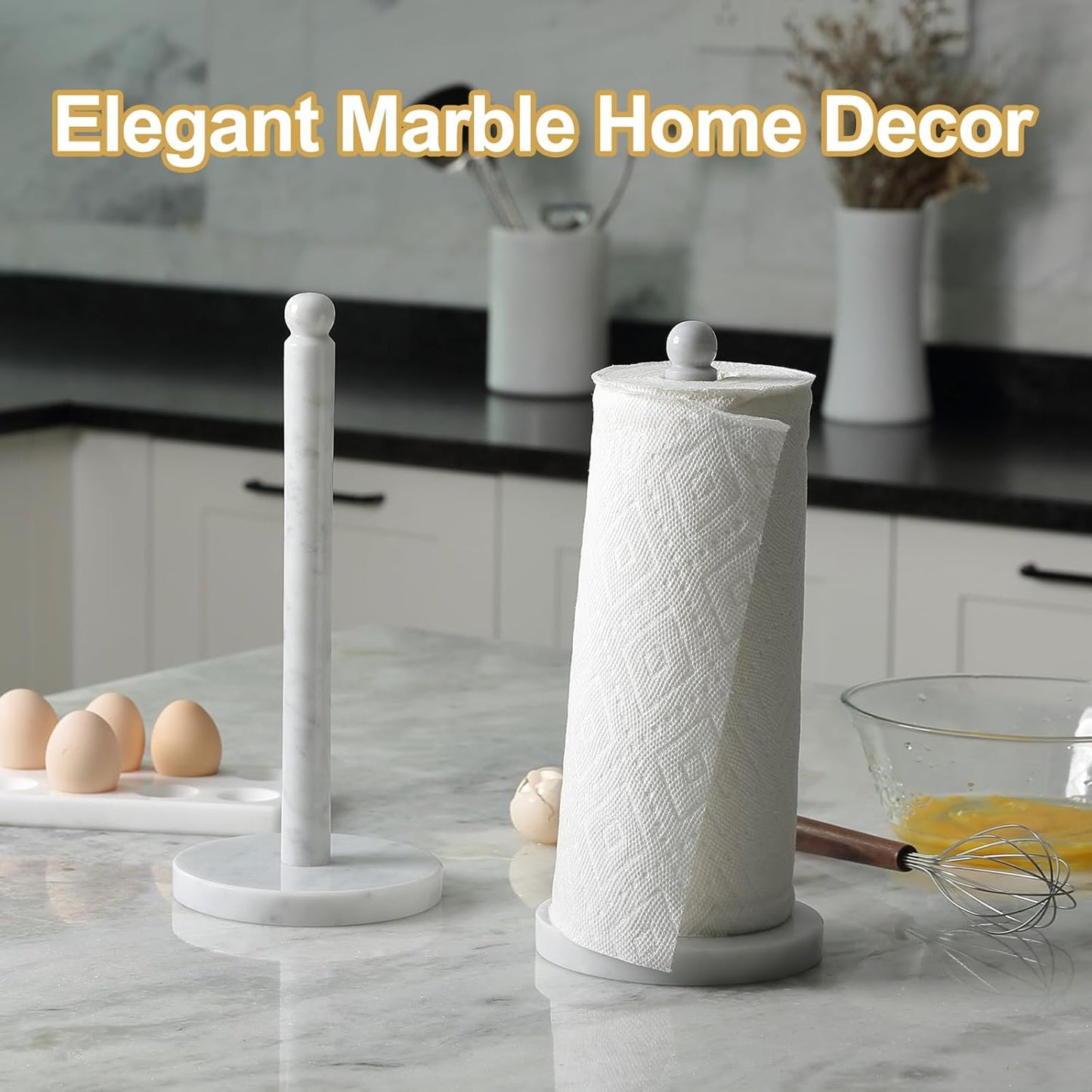 Carrara Marble Paper Towel Holder Countertop