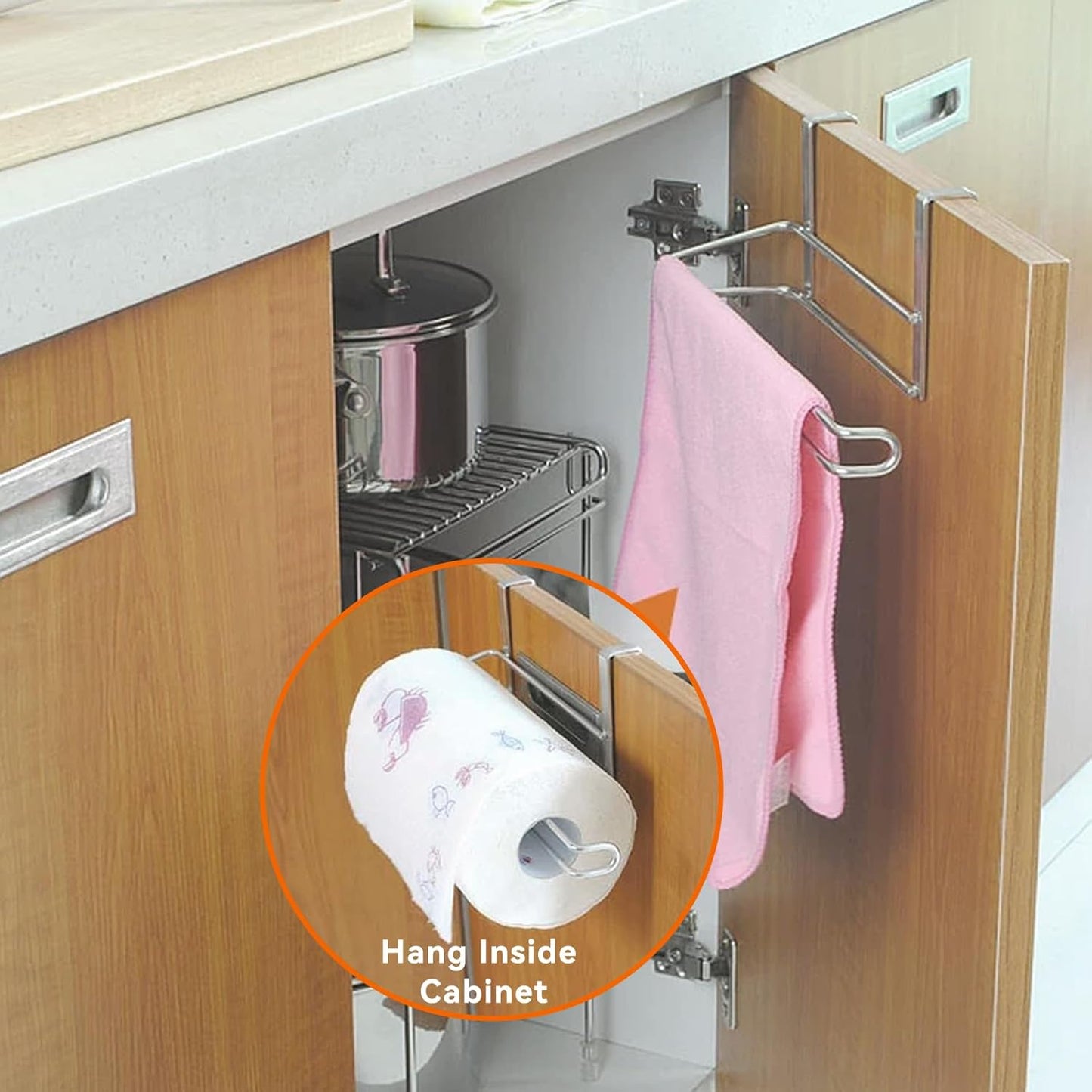 T.R.Sani. Paper Towel Holder Under Cabinet - Hanging Paper Towel Holders