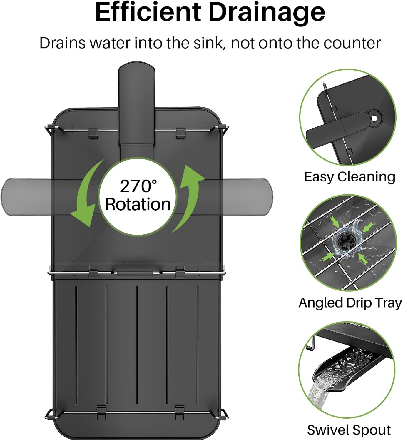 Dish Drying Rack, Expandable Dish Rack for Kitchen Counter