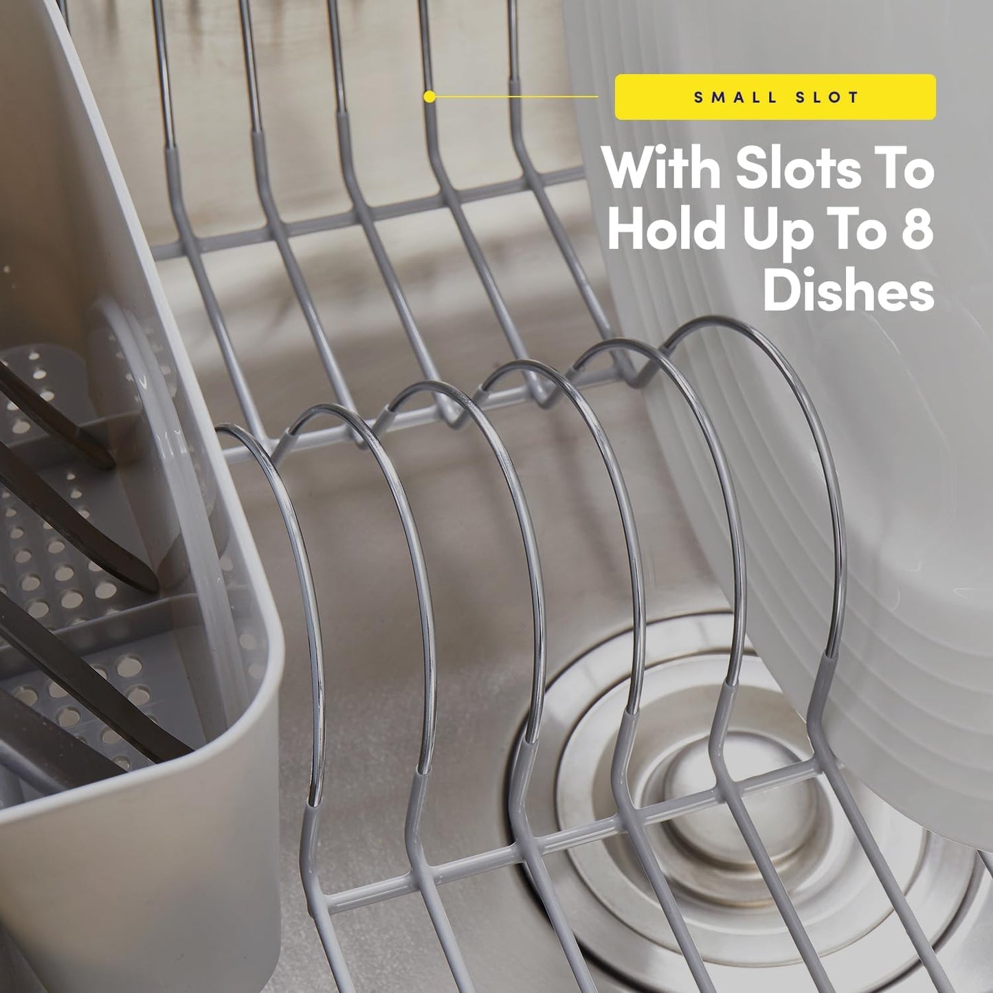Dish Drying Rack & Cutlery Holder 2 Piece Set