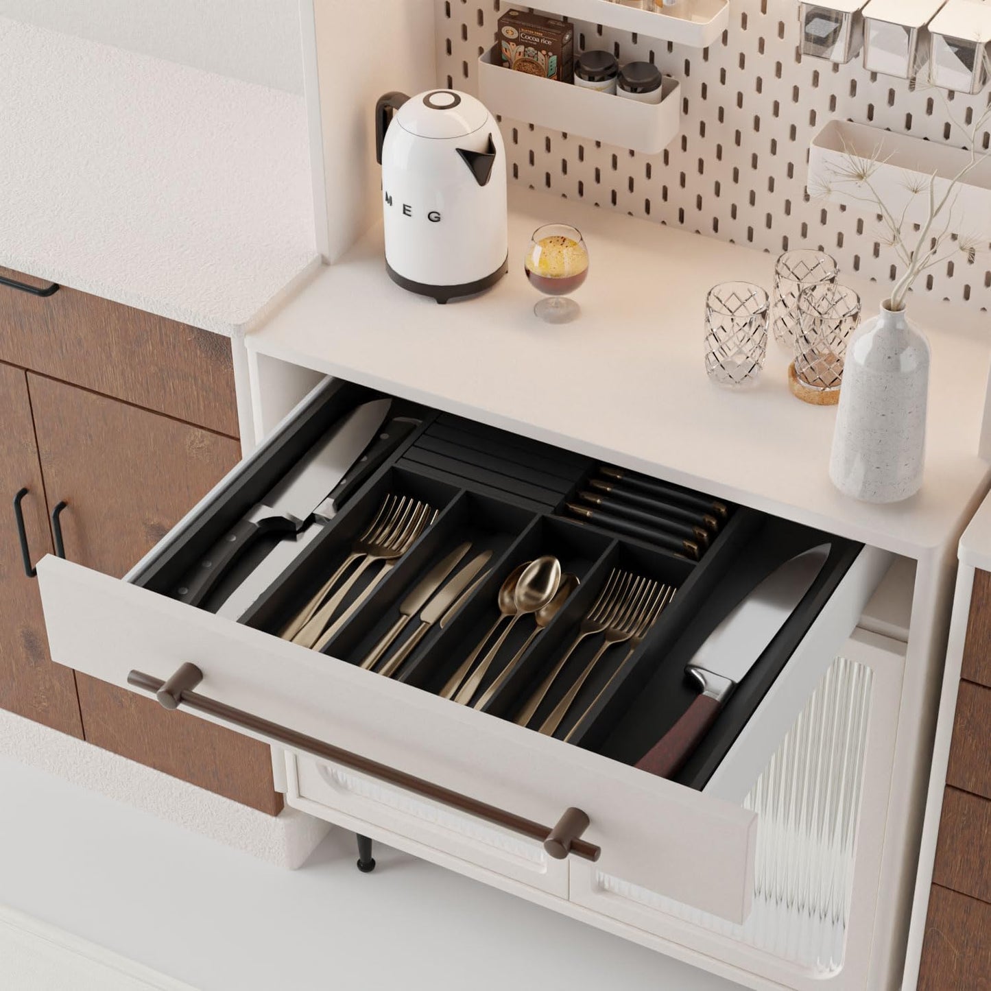 Utensil Organizer Silverware Tray for Drawer