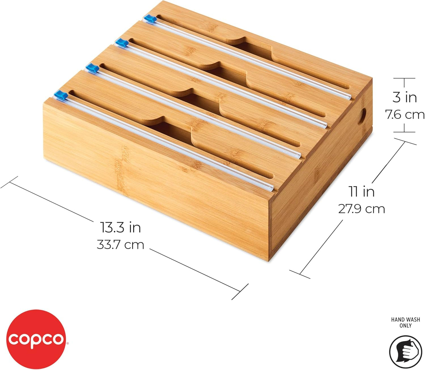 In Drawer or Mounted 4 Compartment Organizer for Plastic, Foil