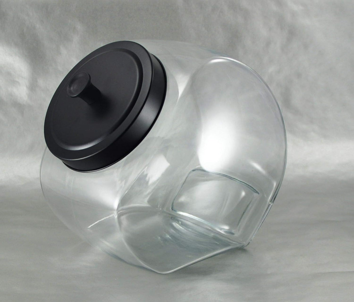 59107 Slanted Storage Jar Matte Metal Top, 135 oz.