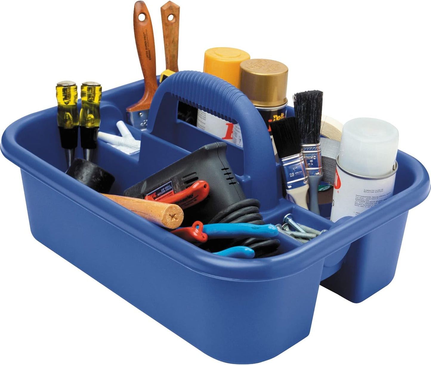 09185 Plastic Tote Tool & Supply Cleaning Caddy with Handle, (18-3/8-Inch x 13-7/8-Inch x 9-Inch)