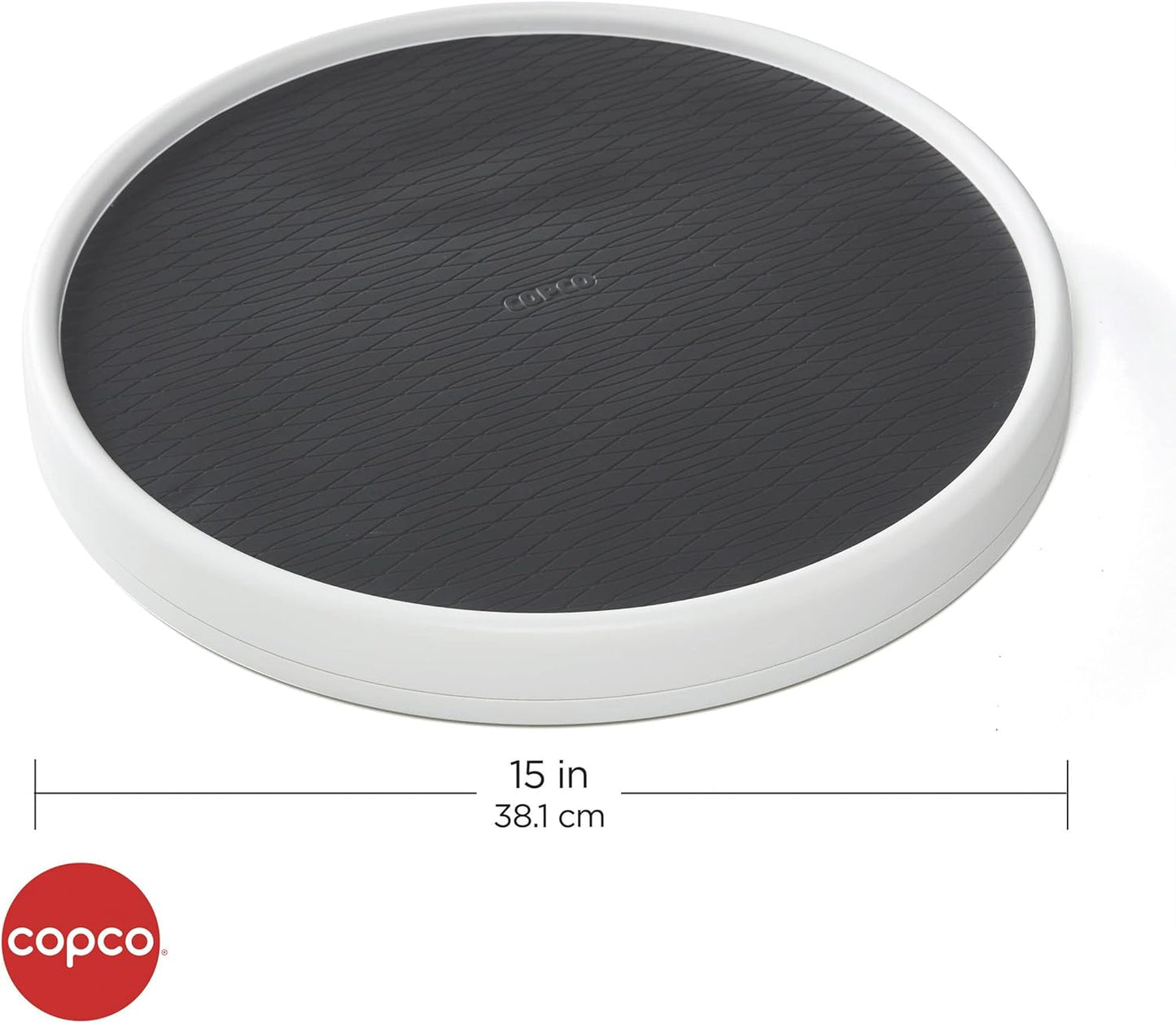 Pro 15-Inch Lazy Susan Turntable, Non-Skid Pantry or Cabinet Organizer for Spices, Condiments