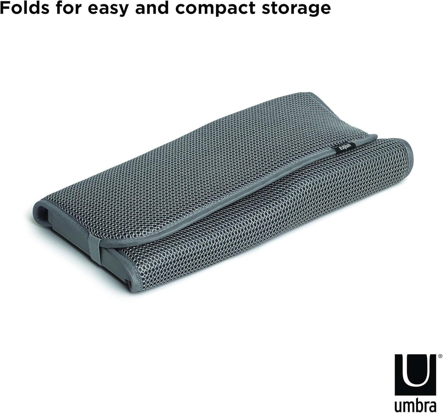 Udry Dish Rack and Microfiber Drying Mat – Space-Saving Design Folds Up for Easy Storage