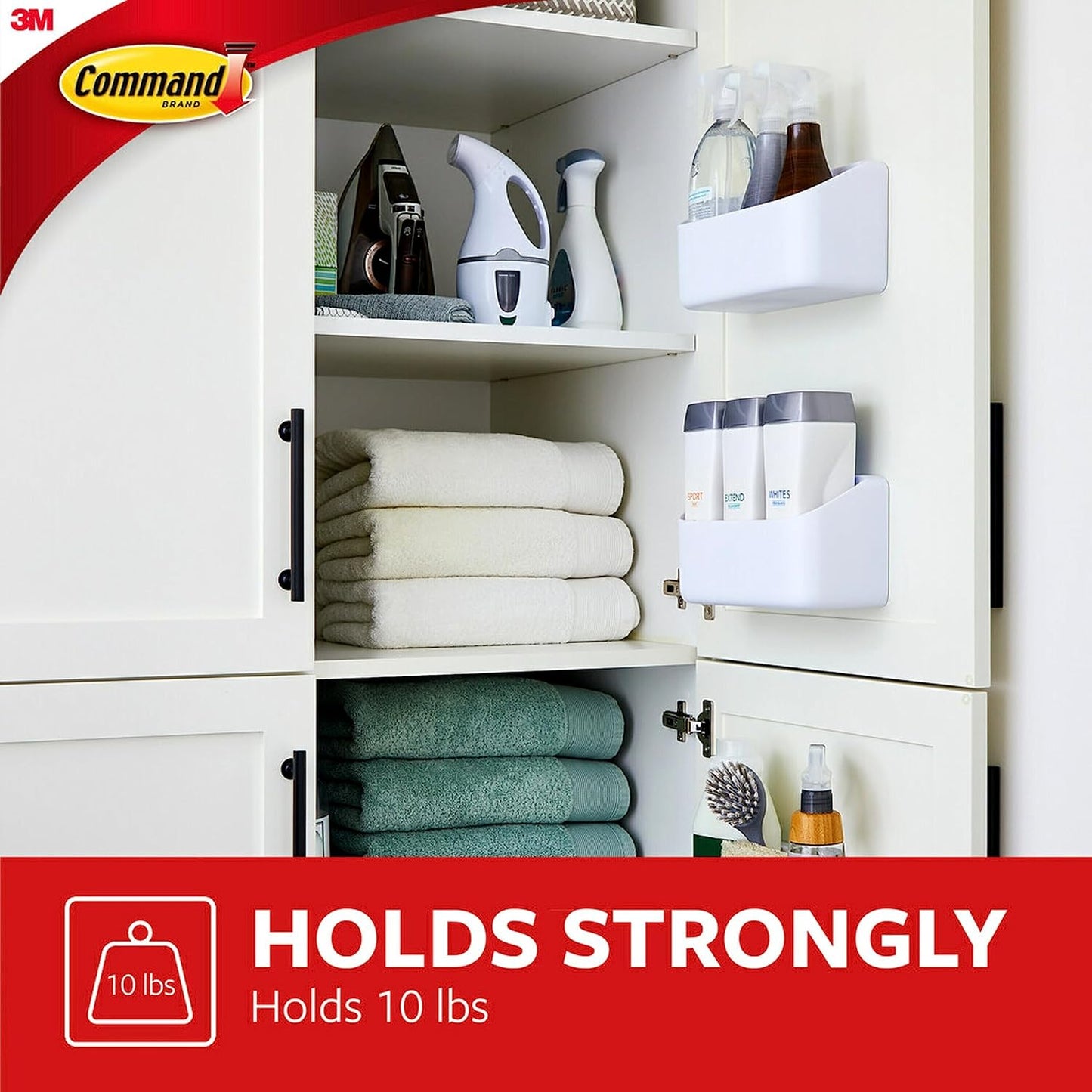 10 Lb Large Organizing Caddy with 4 Strips, 9.91" x 3.38" x 5.15"