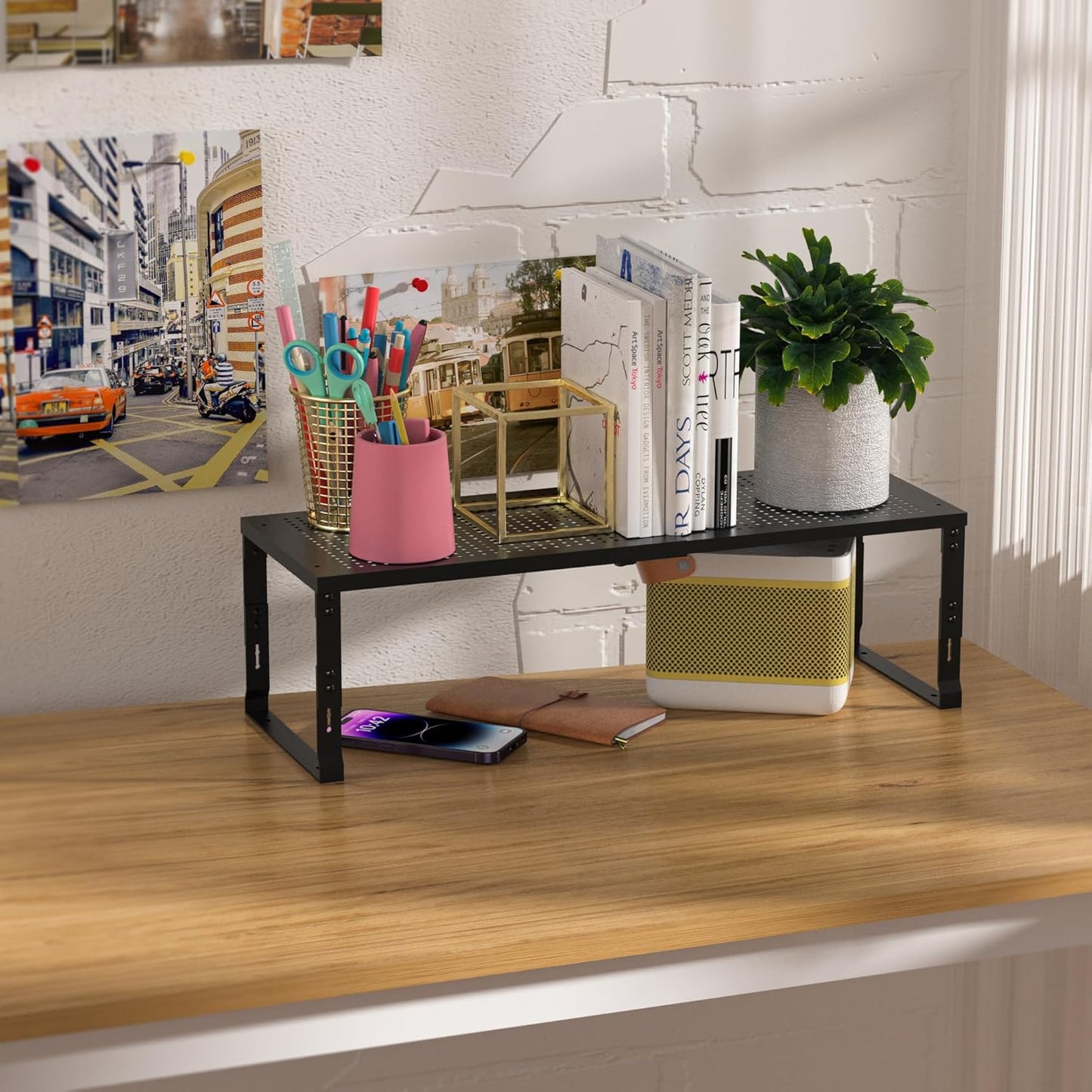 Heavy-Duty Adjustable Metal Shelf Organizer
