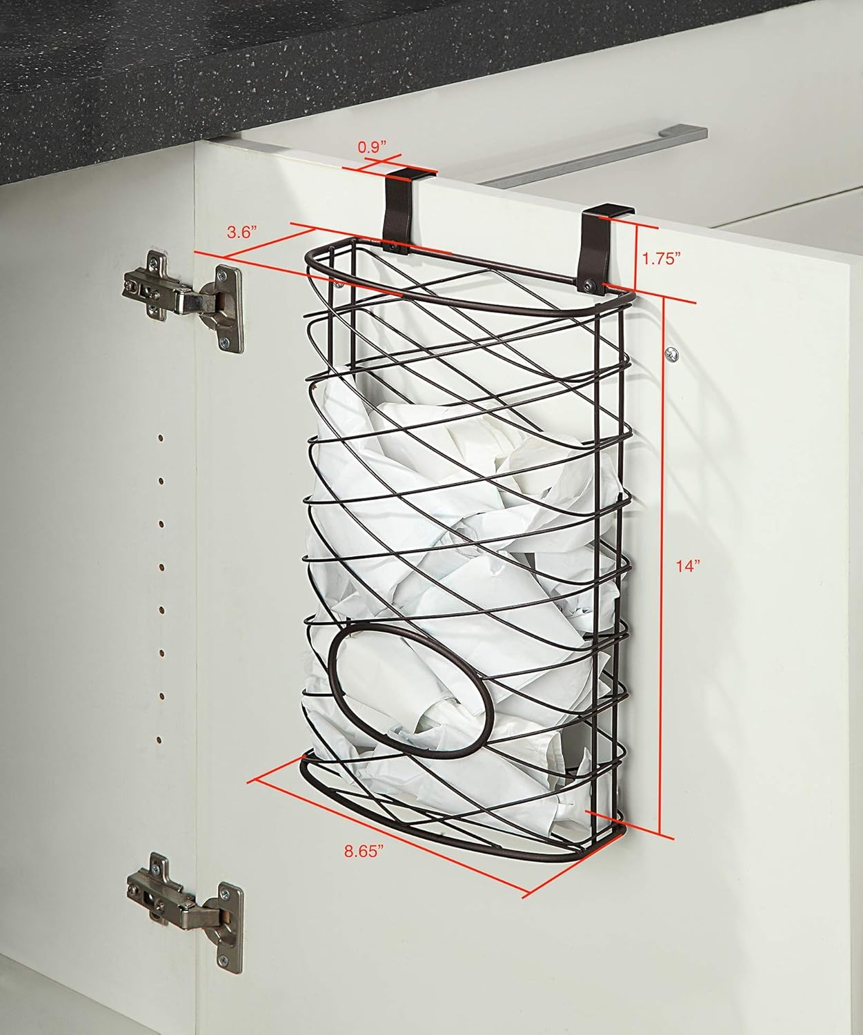 Over Cabinet Kitchen Storage Organizer Holder or Basket