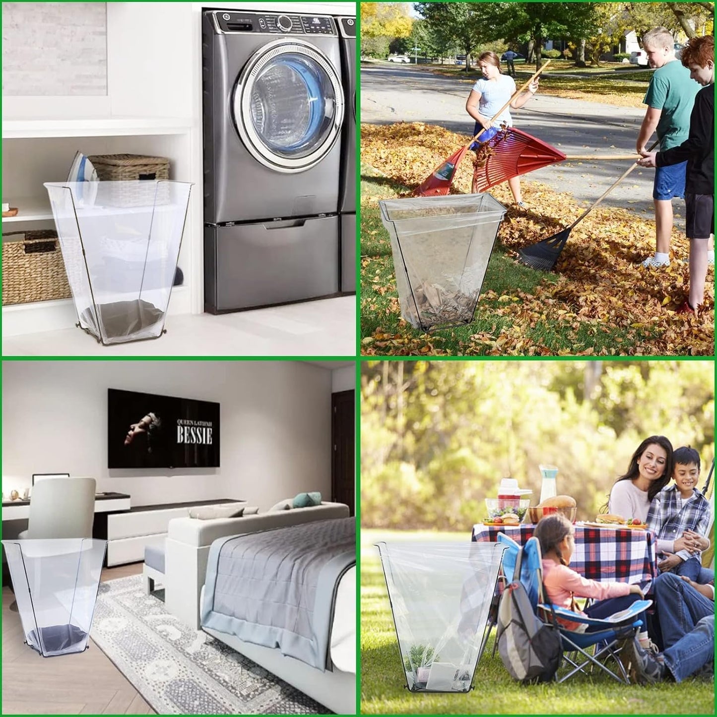 Trash Bag Holder, Outdoor Metal Leaf Bag Holder Stand