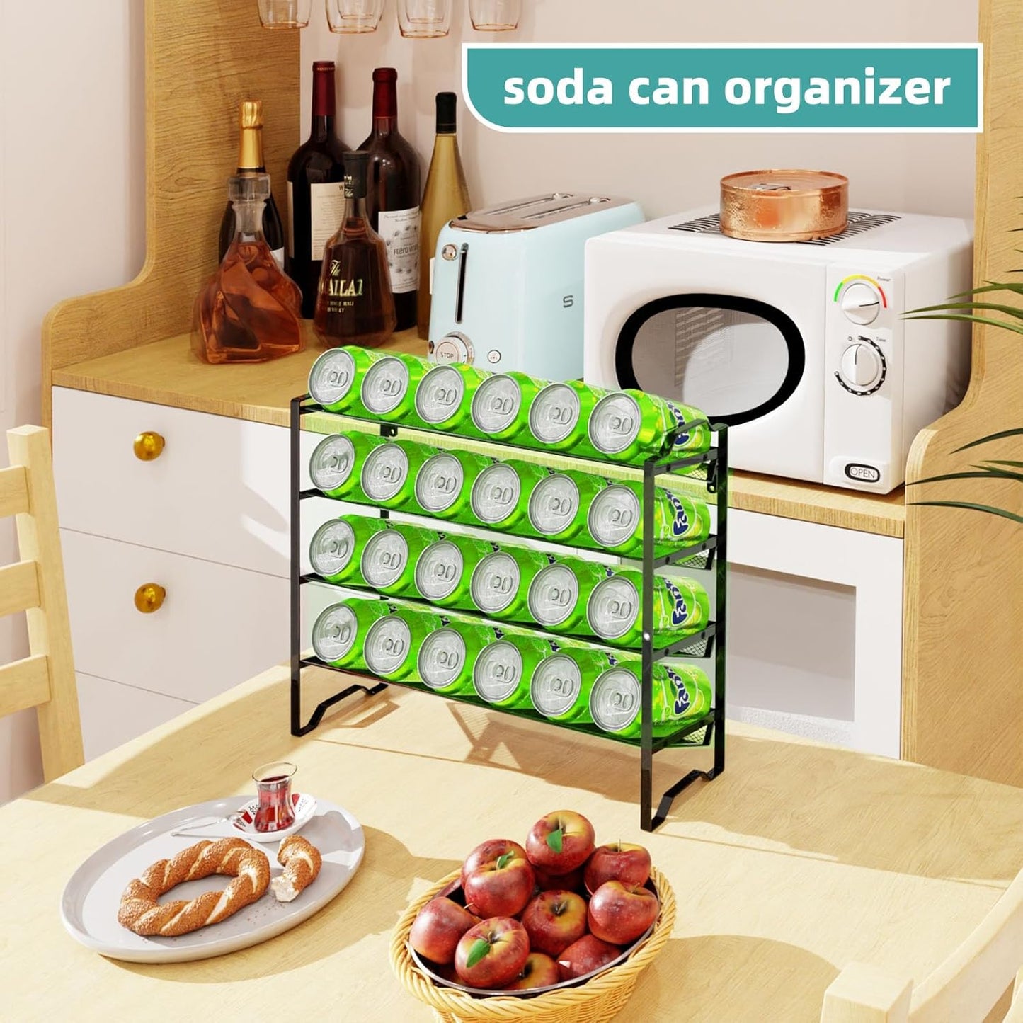 2 Pack 4 Tier Spice Rack Organizer,Stackable Kitchen Counter Shelves,for Cabinet,Countertop,Pantry