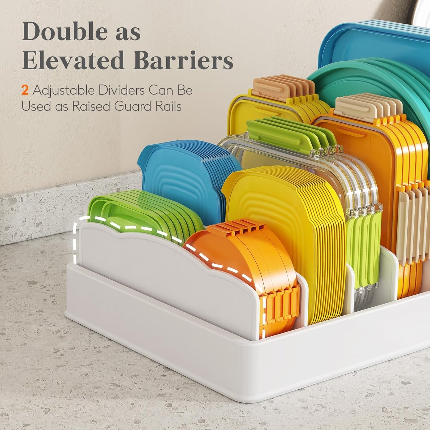Kitchen Cabinet Organizer for Food Contanier Lid