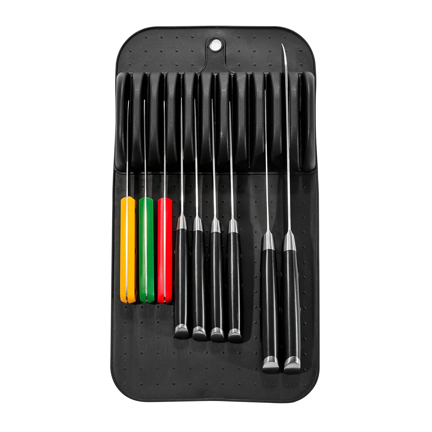 Large Knife Mat, Soft-Grip In Drawer Knife Organizer for 12 Knives