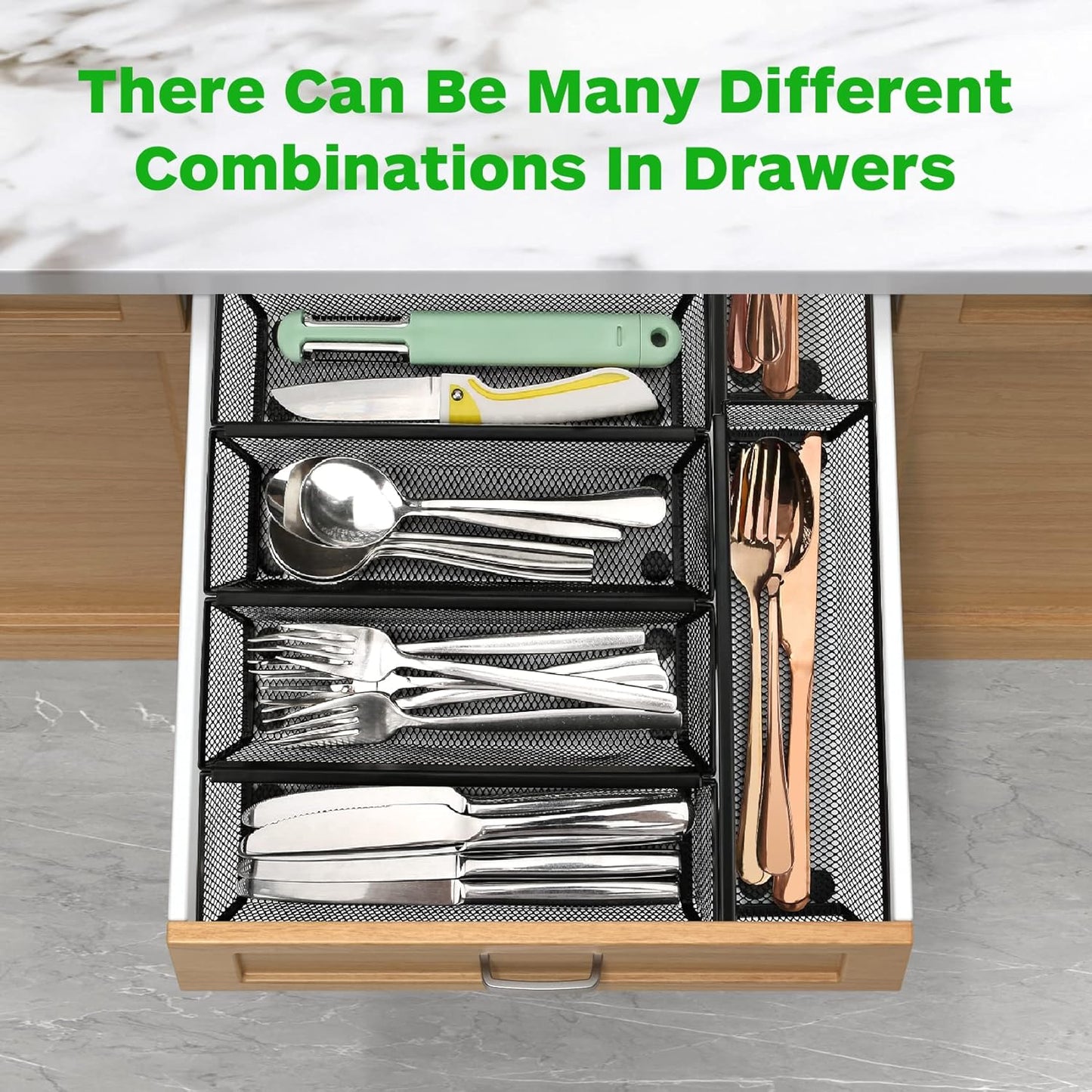 Silverware Drawer Organizer, Silverware Organizer for Drawer
