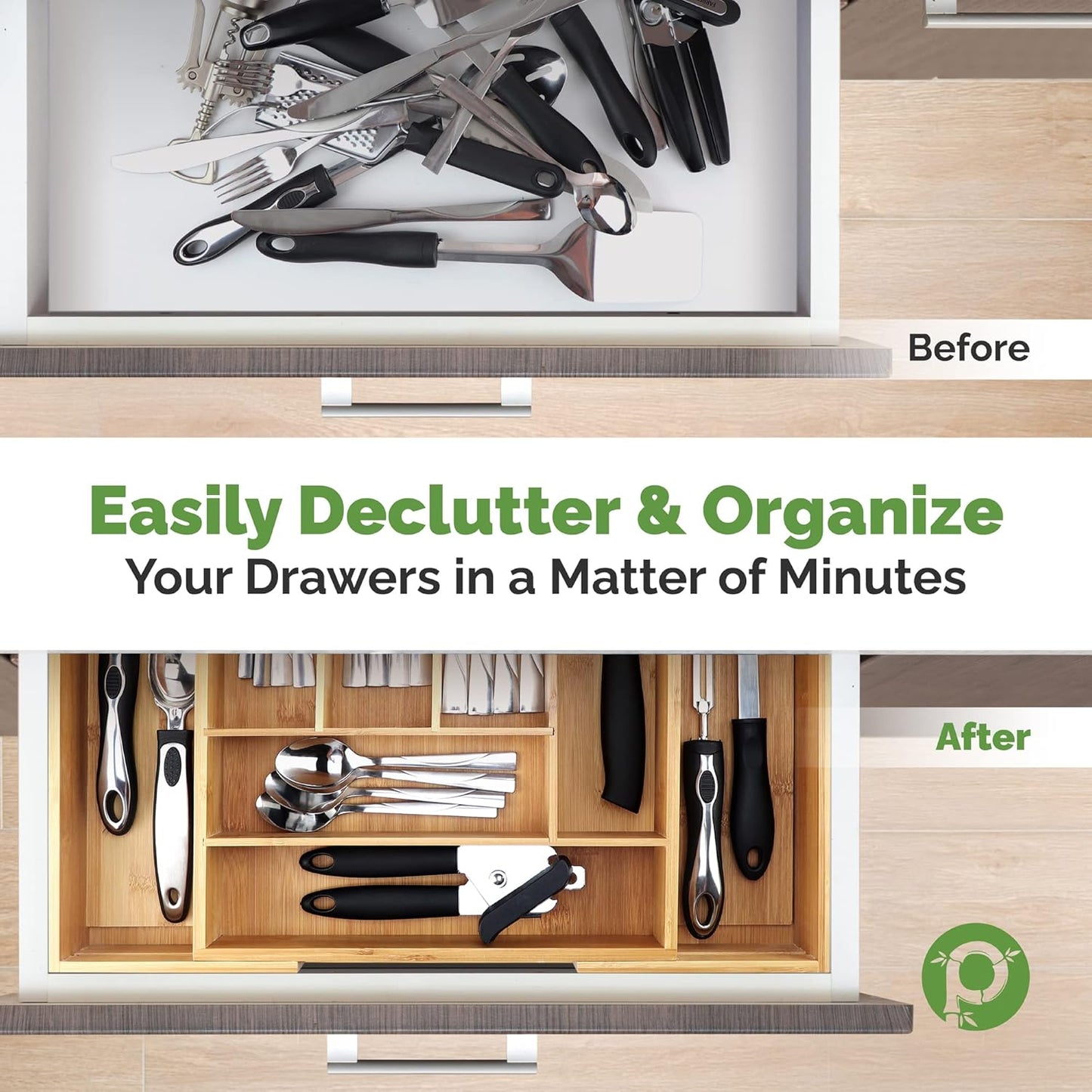 Silverware Tray for Drawer Organizer,Kitchen Drawer Organizer,Cutlery Organizer in Drawer