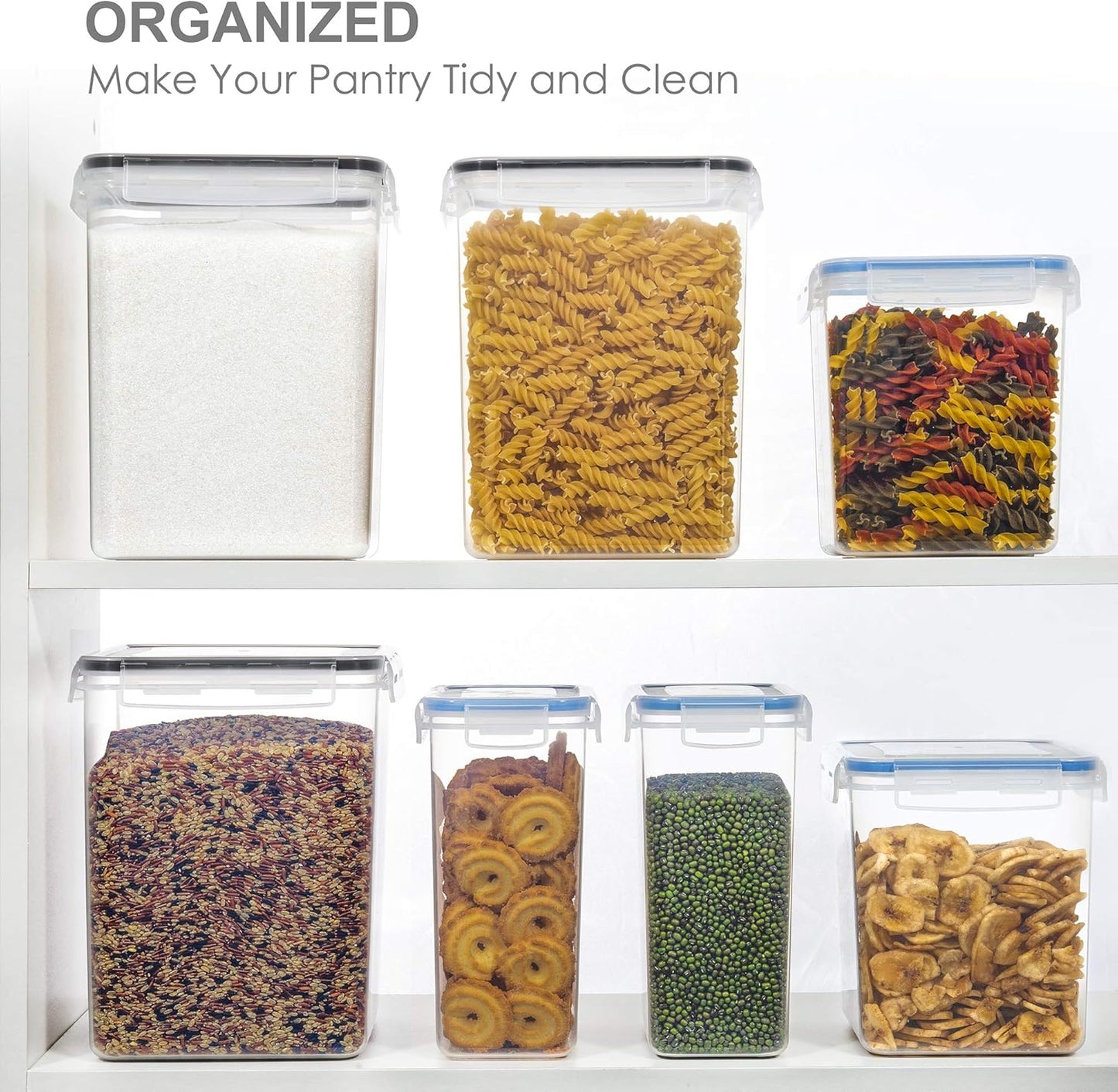 Large Food Storage Containers with Lids Airtight 5.2L /176Oz, for Flour, Sugar, Baking Supply