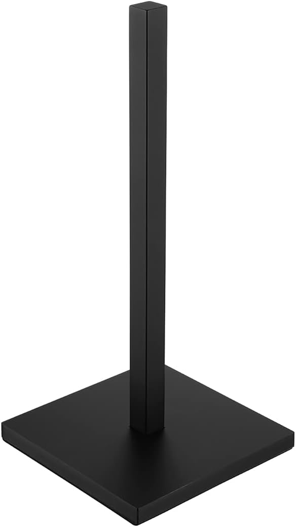Paper Towel Holder Stand Black, 304 Stainless Steel Kitchen Free Standing Countertop Paper Towel Dispenser Fits Standard and Jumbo Size, PTH240-PB