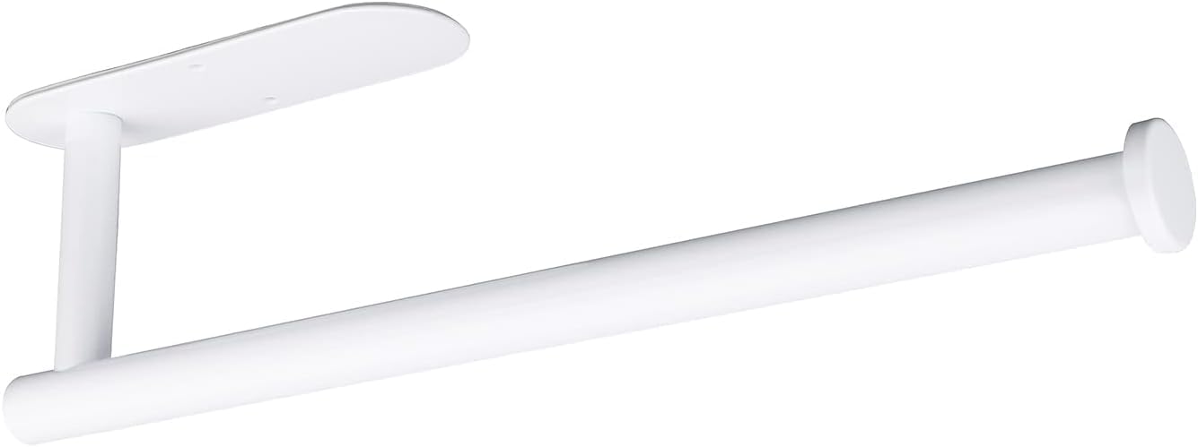 White Paper Towel Holder - Under Cabinet Paper Towel Holder for Kitchen