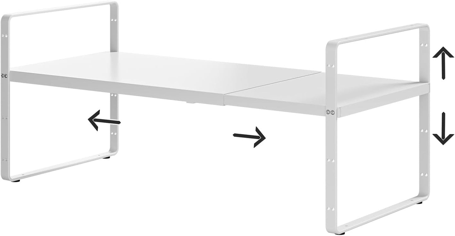 16.5-27’’L Expandable Kitchen Shelf Organizer, Stackable Shelves Organizer