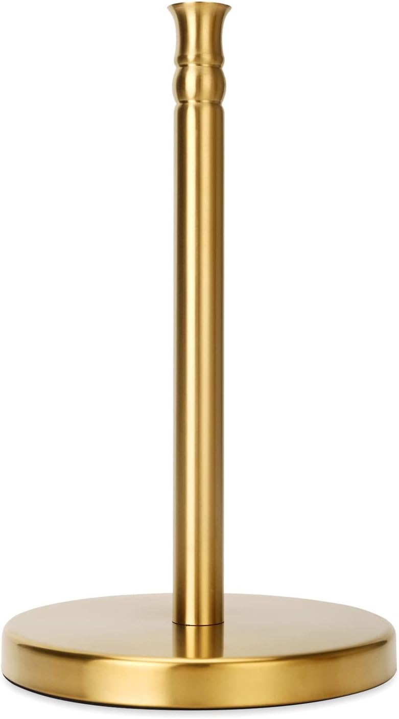 Paper Towel Holder, Stainless Steel Heavy Base (2LBS in Weight, and 6.7inch in Diameter)