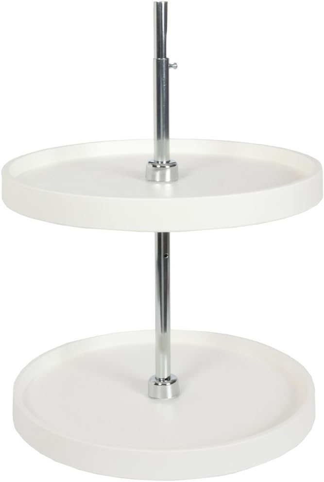 Plastic Lazy Susan Organizer, 2-Tier Lazy Susan for Cabinet