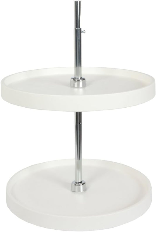 Plastic Lazy Susan Organizer, 2-Tier Lazy Susan for Cabinet