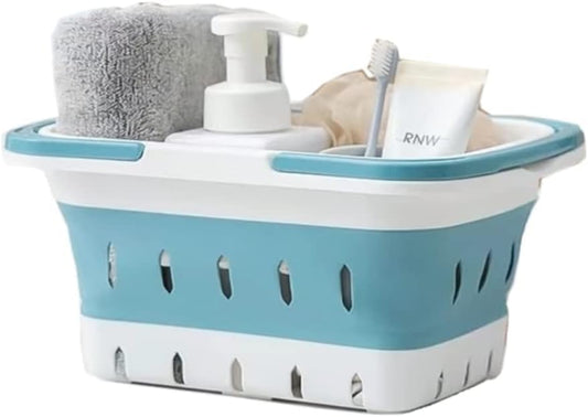 Plastic Caddy for Cleaning Supplies Products, Storage Collapsible Basket with Handles